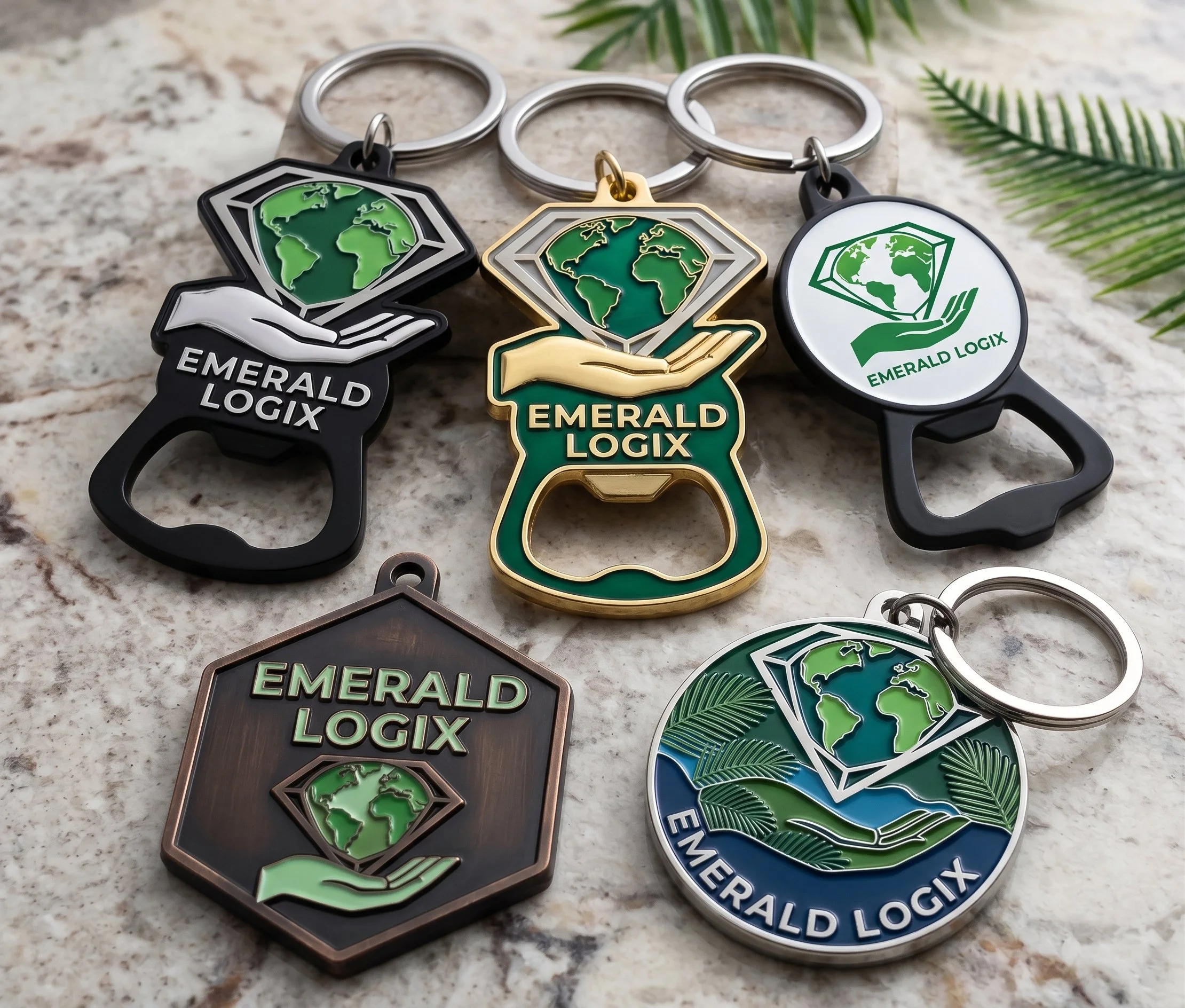 Custom Zinc Alloy Bottle Opener Keychain