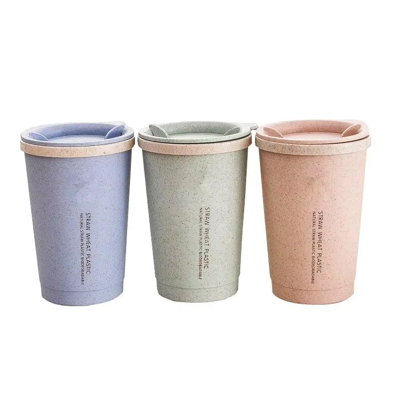 400 ml Wheat Fiber Double-Wall Travel Coffee Cup