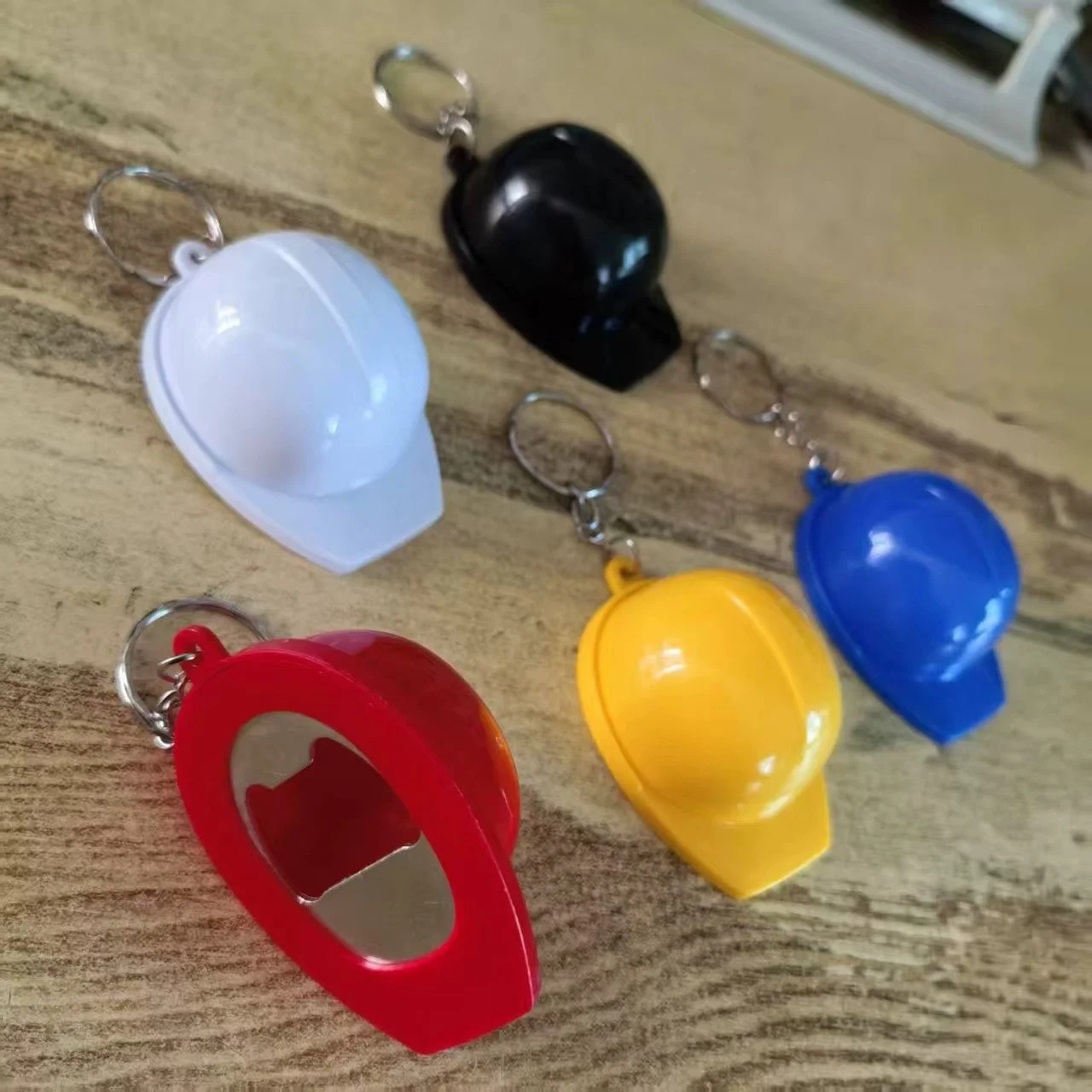 Mini Hard Hat Bottle Opener Keychain