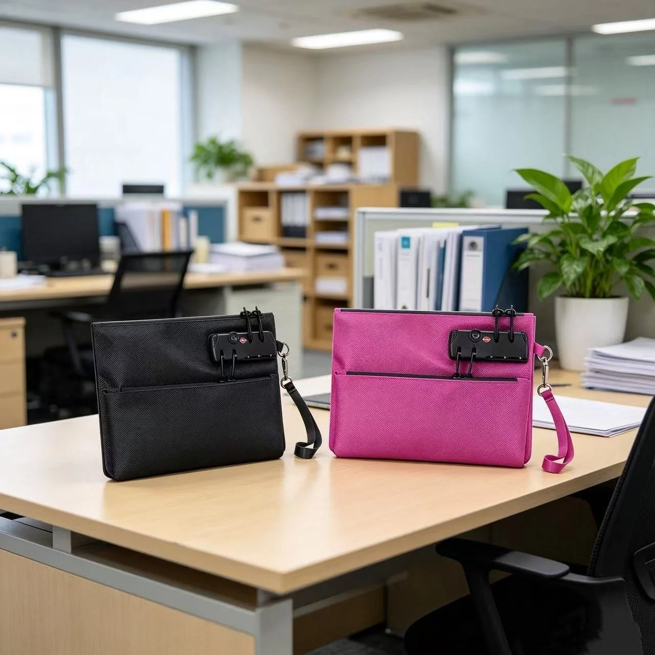 Foldable Polyester Zipper Travel Wallet Organizer