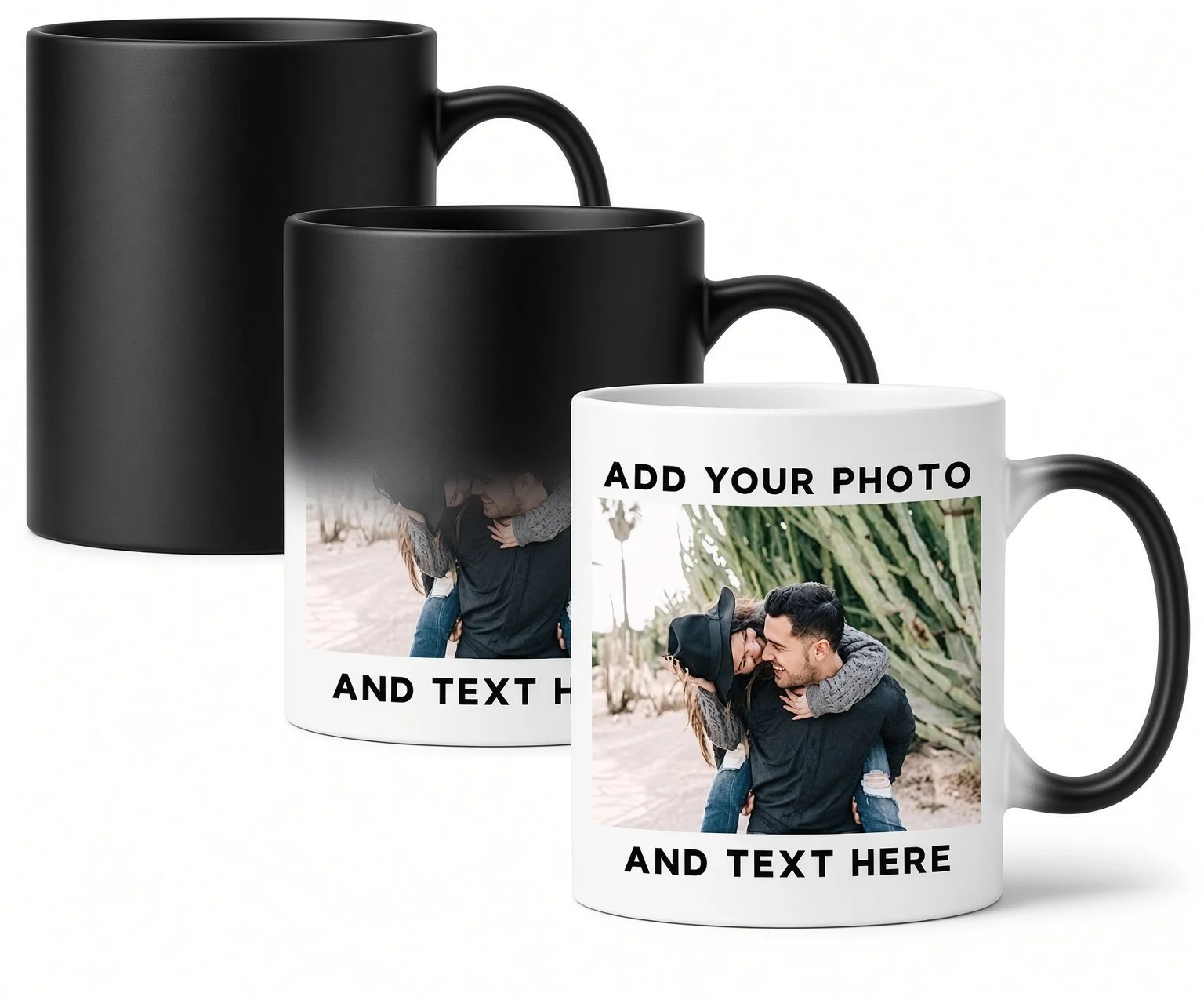 Heat Colour Changing Ceramic C-Handle Mug