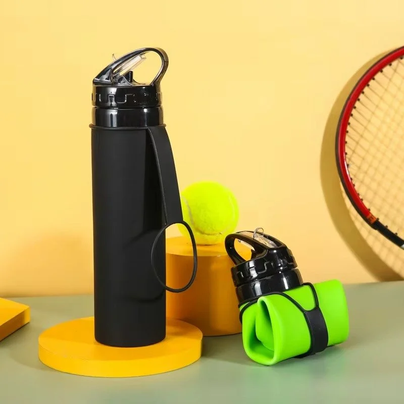 Collapsible Silicone Sports Water Bottle
