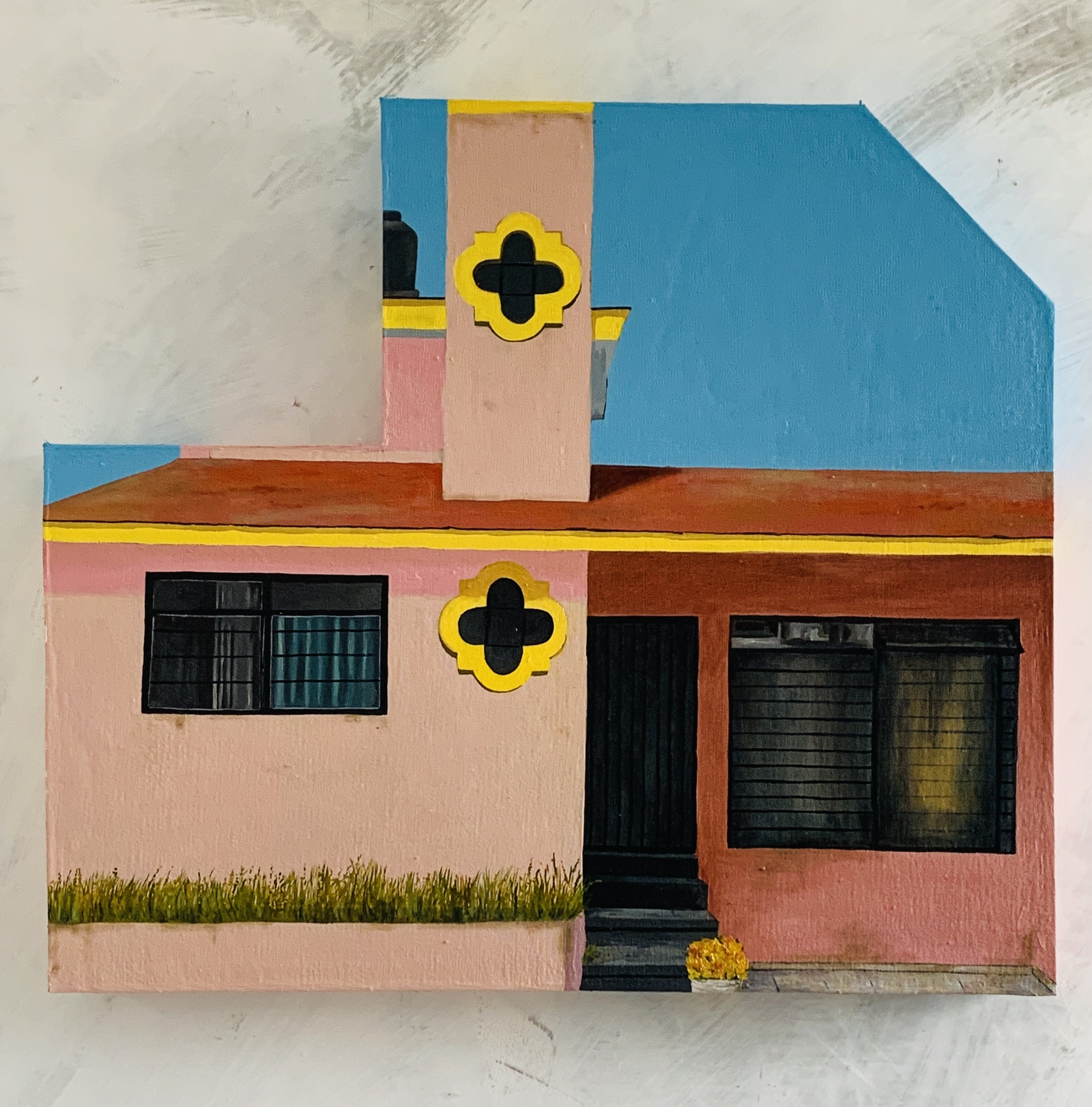 *La pieza se enmarca dentro de una medida de 50 x 50 cm variable a una disección especulativa
óleo sobre tela