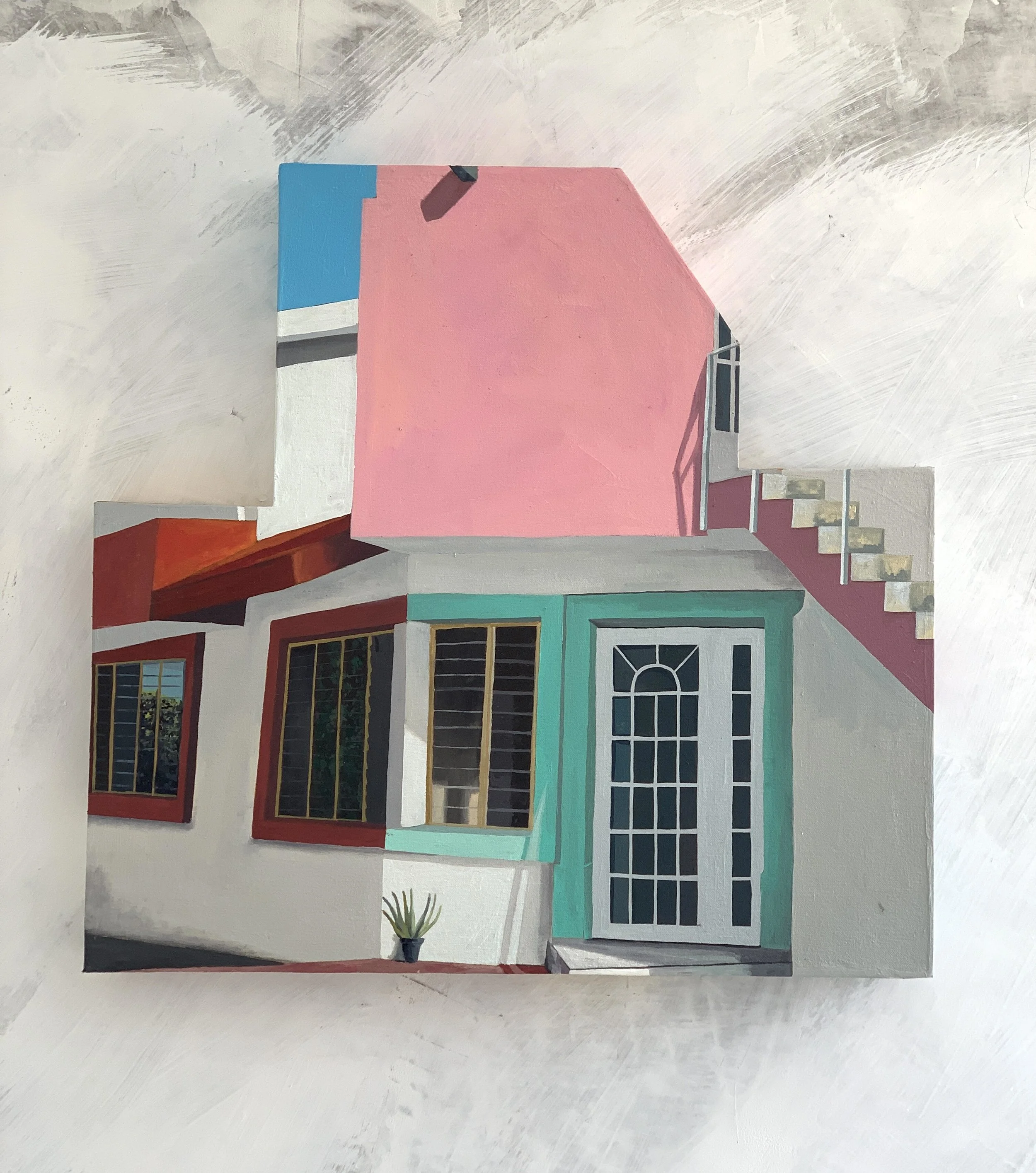 *La pieza se enmarca dentro de una medida de 50 x 50 cm variable a una disección especulativa
óleo sobre tela