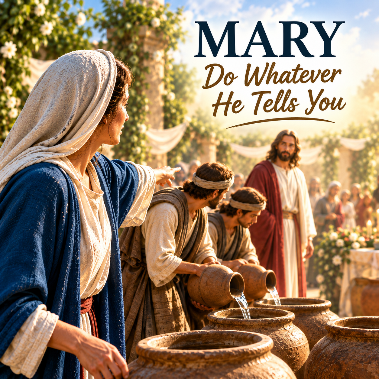 Mary: Do whatever He tells you