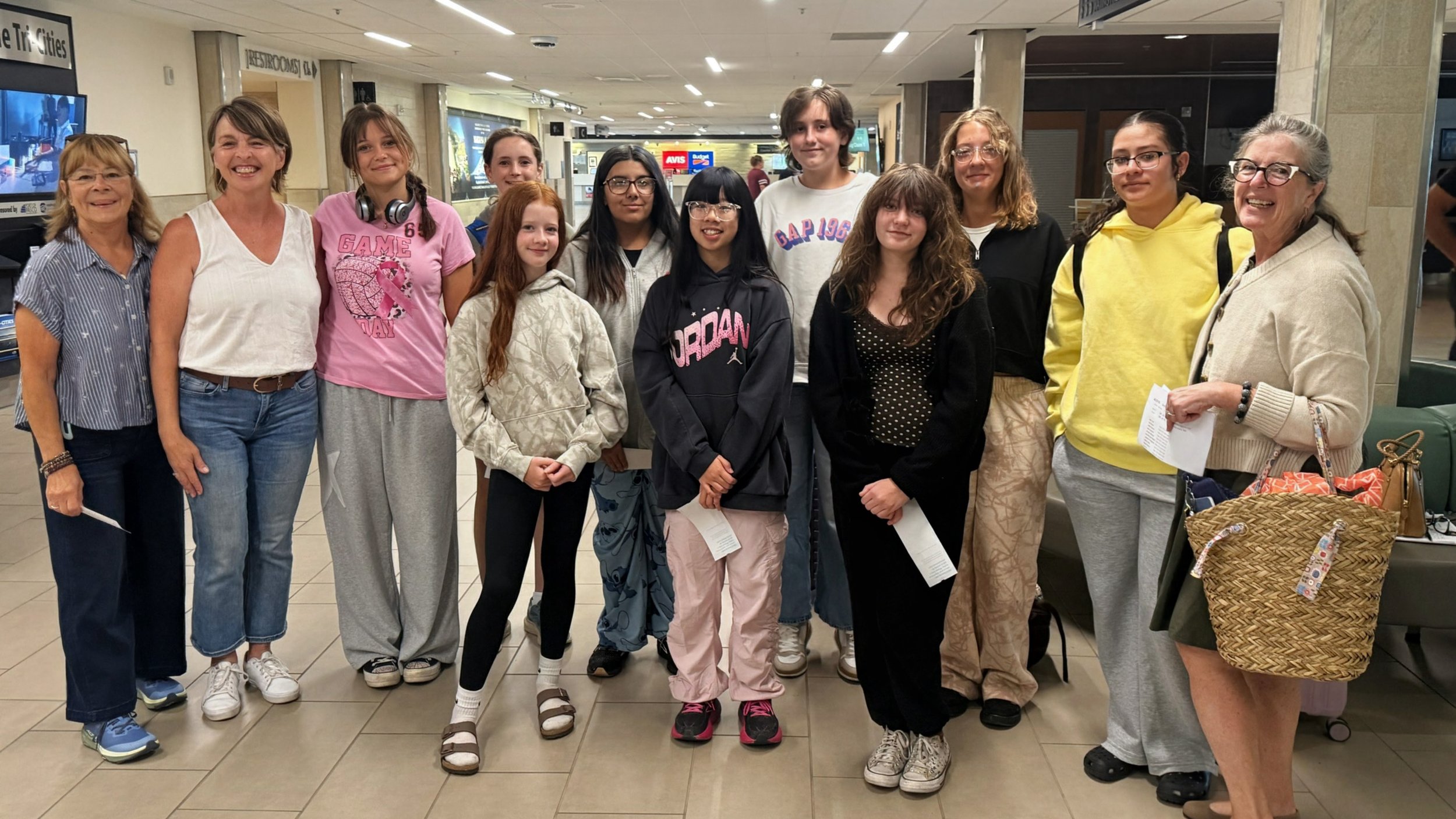 Judy Peasley, Carrie Bond, and Mary Tock are the chaperones for this year's cohort of TechTrek participants.