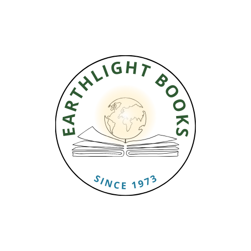 Logo of Earthlight Books featuring a globe and an open book with text "Earthlight Books" and "Since 1973".
