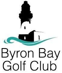 Logo of Byron Bay Golf Club featuring a lighthouse and water elements.