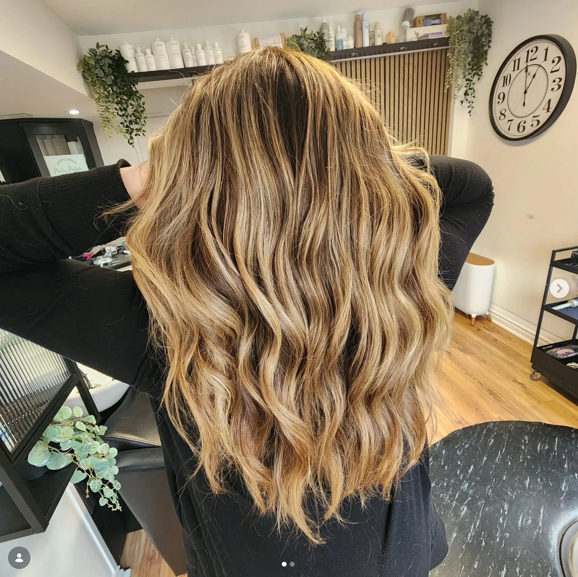 Warm blond after visit to Marley Malcolm Hair Studio