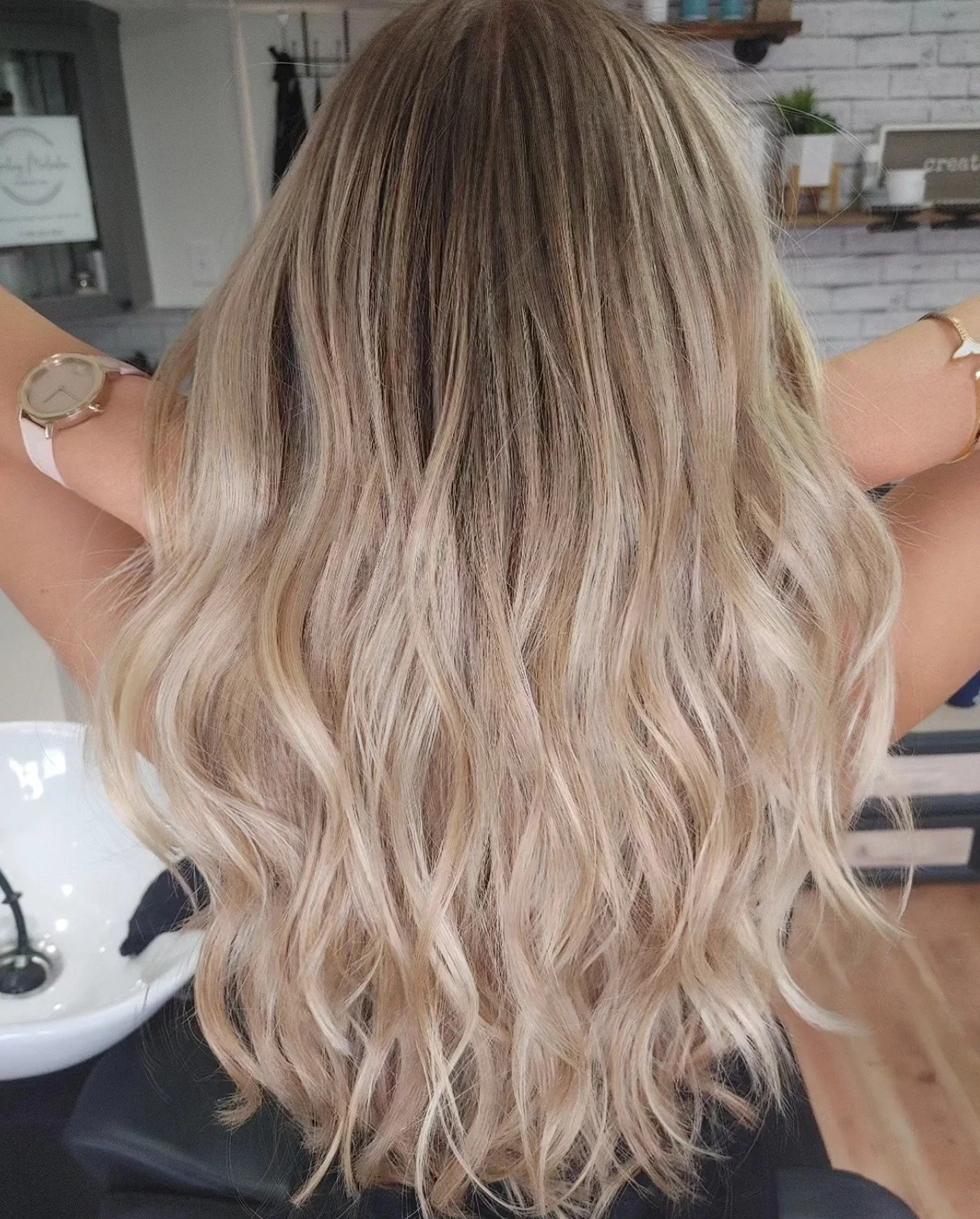 Blond colour after visit to Marley Malcolm Hair Studio