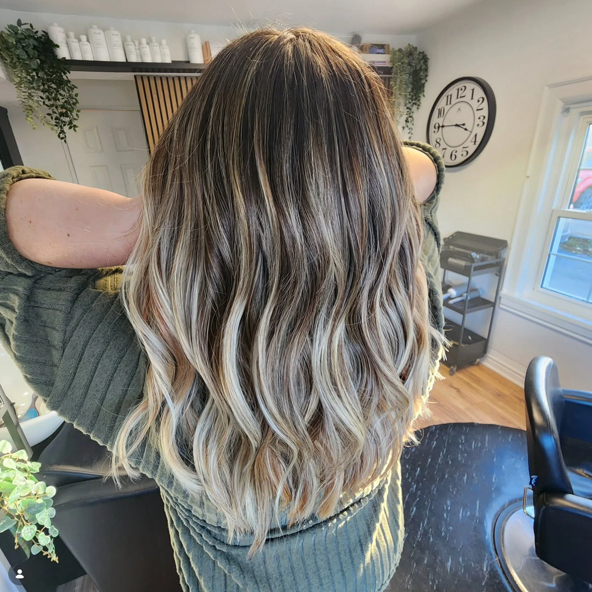 Blond Balayage after visit to Marley Malcolm Hair Studio