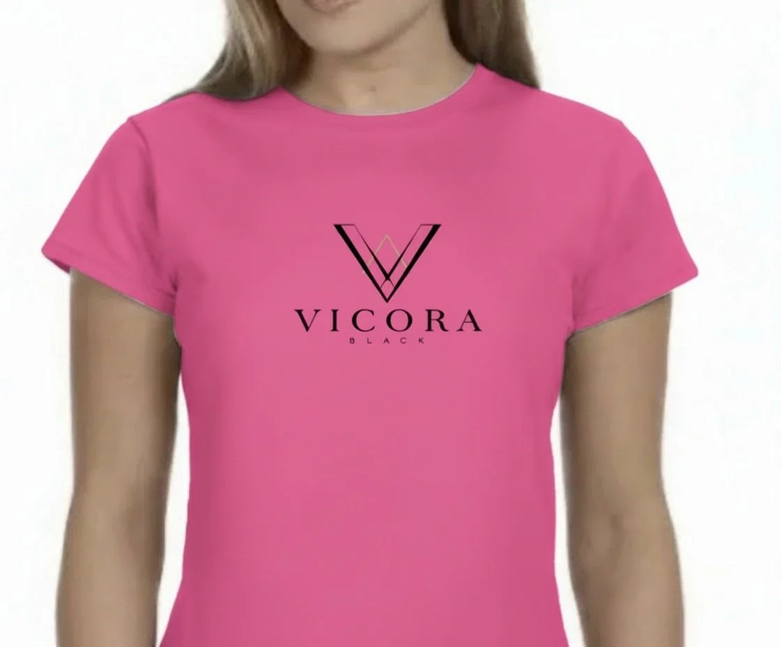 Vicora Black Designer T-Shirt