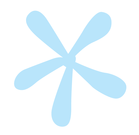 Light blue abstract butterfly shape on a black background.