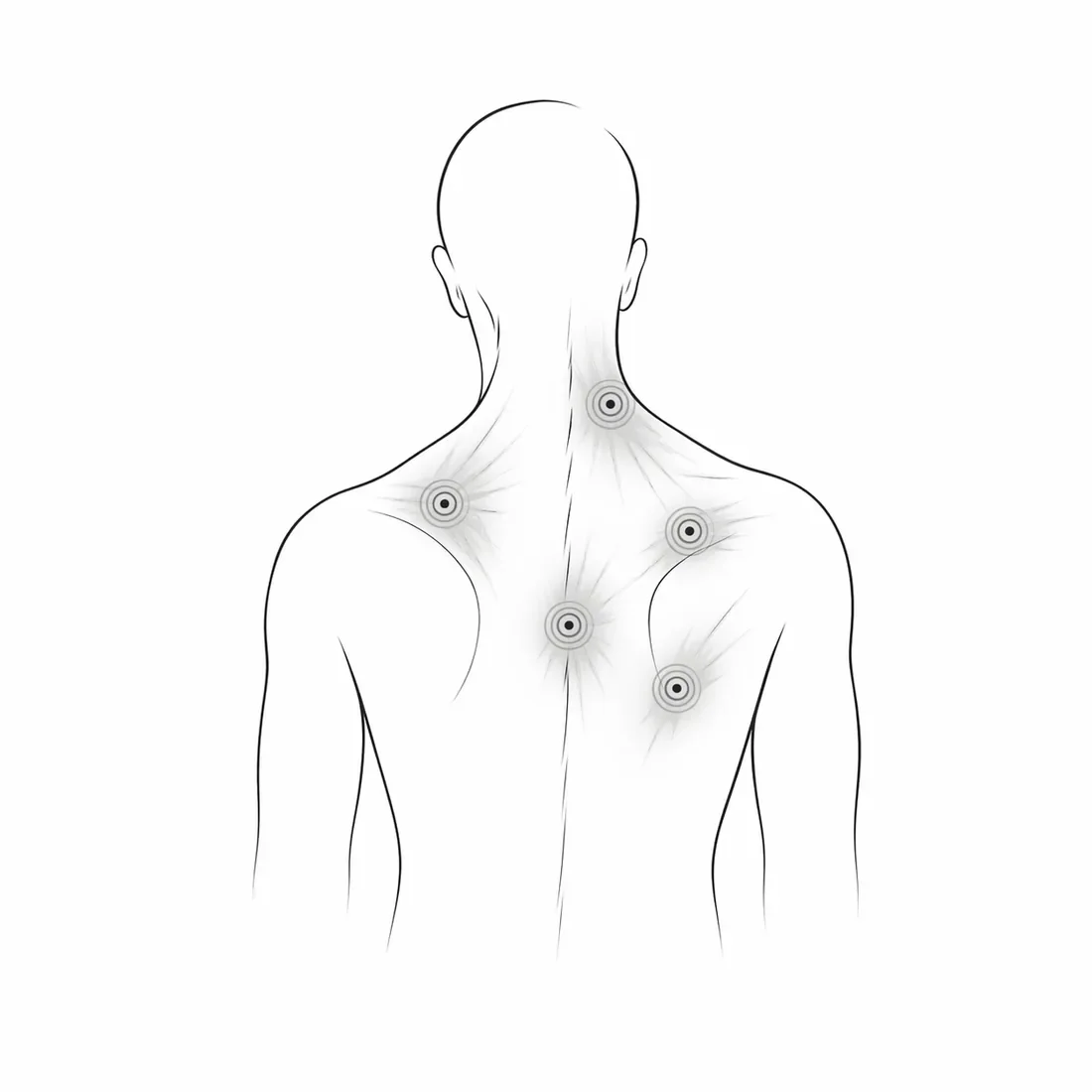 Abstract image representing myofascial trigger points.