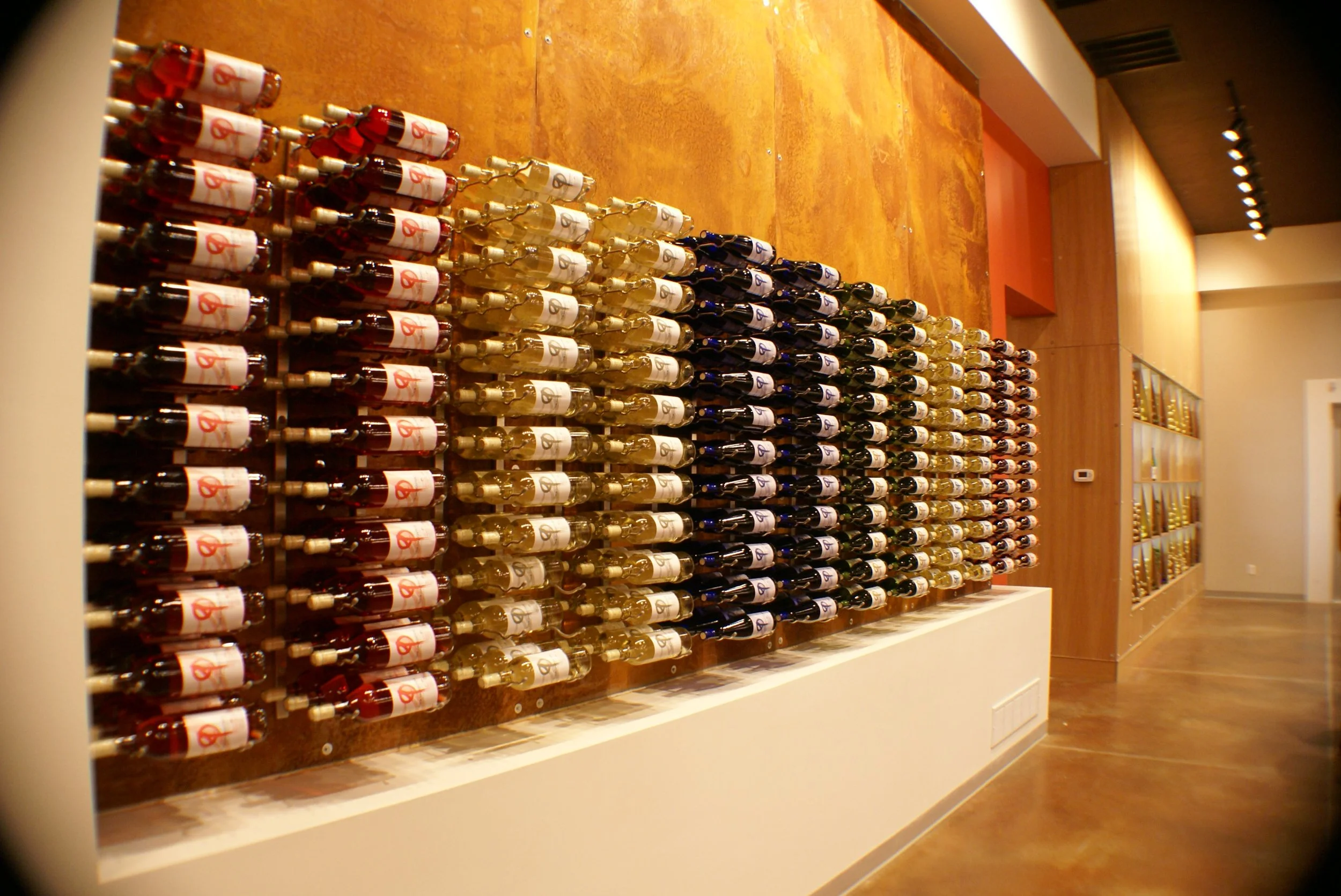 Winery display developed in partnership with Four Daughters Winery