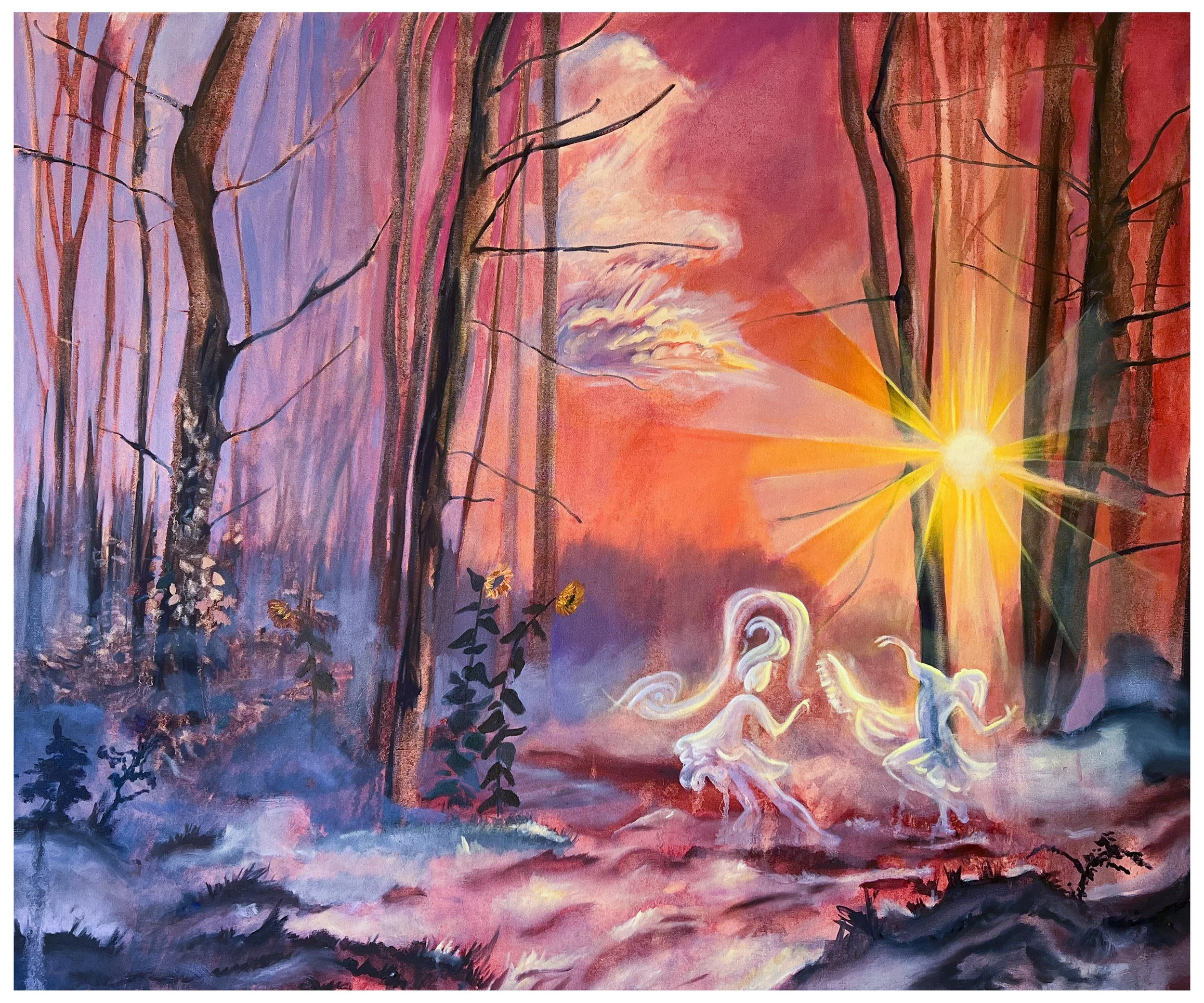 Danse Macabre, Oil on canvas, 42" x 50"