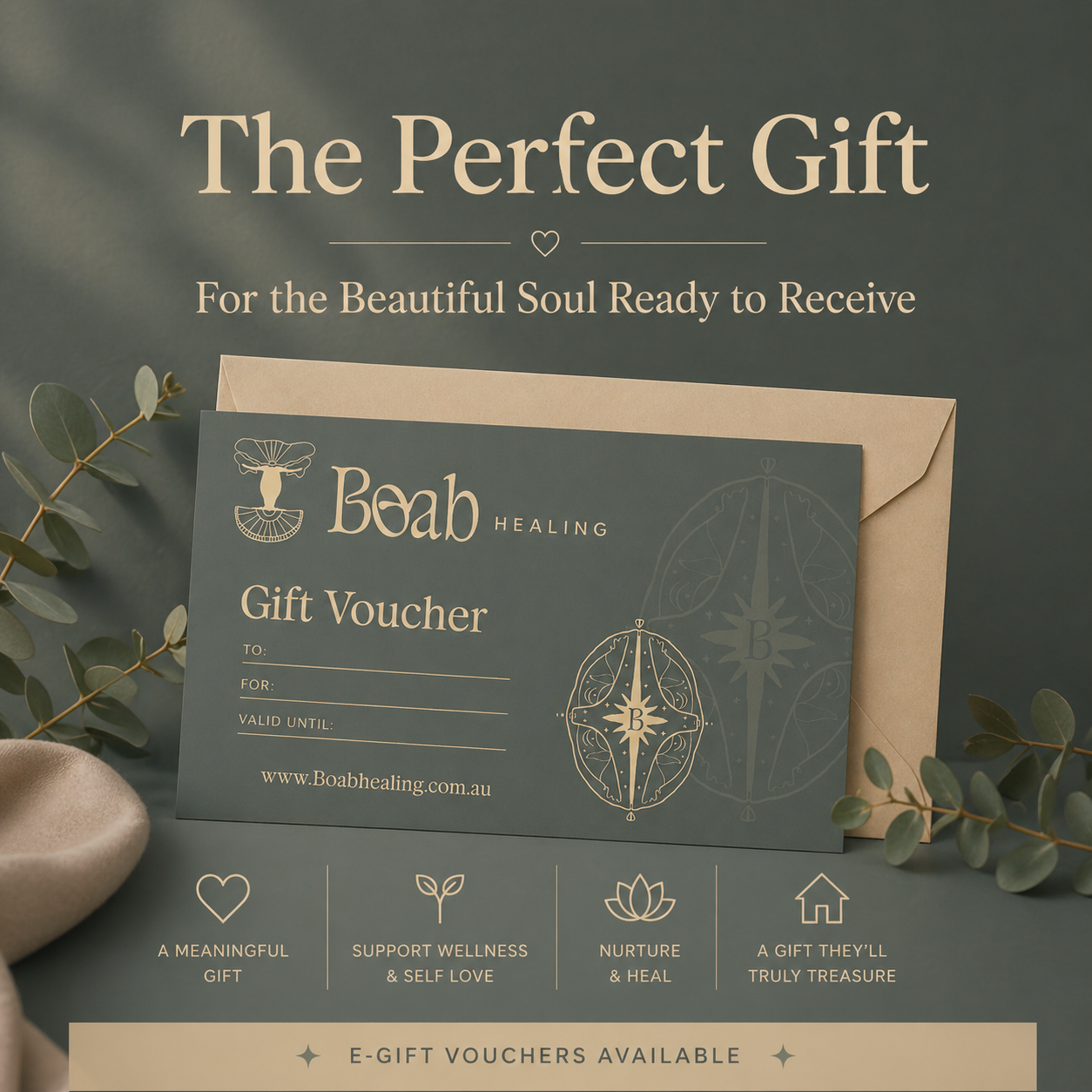 BOAB HEALING GIFT CERTIFICATE