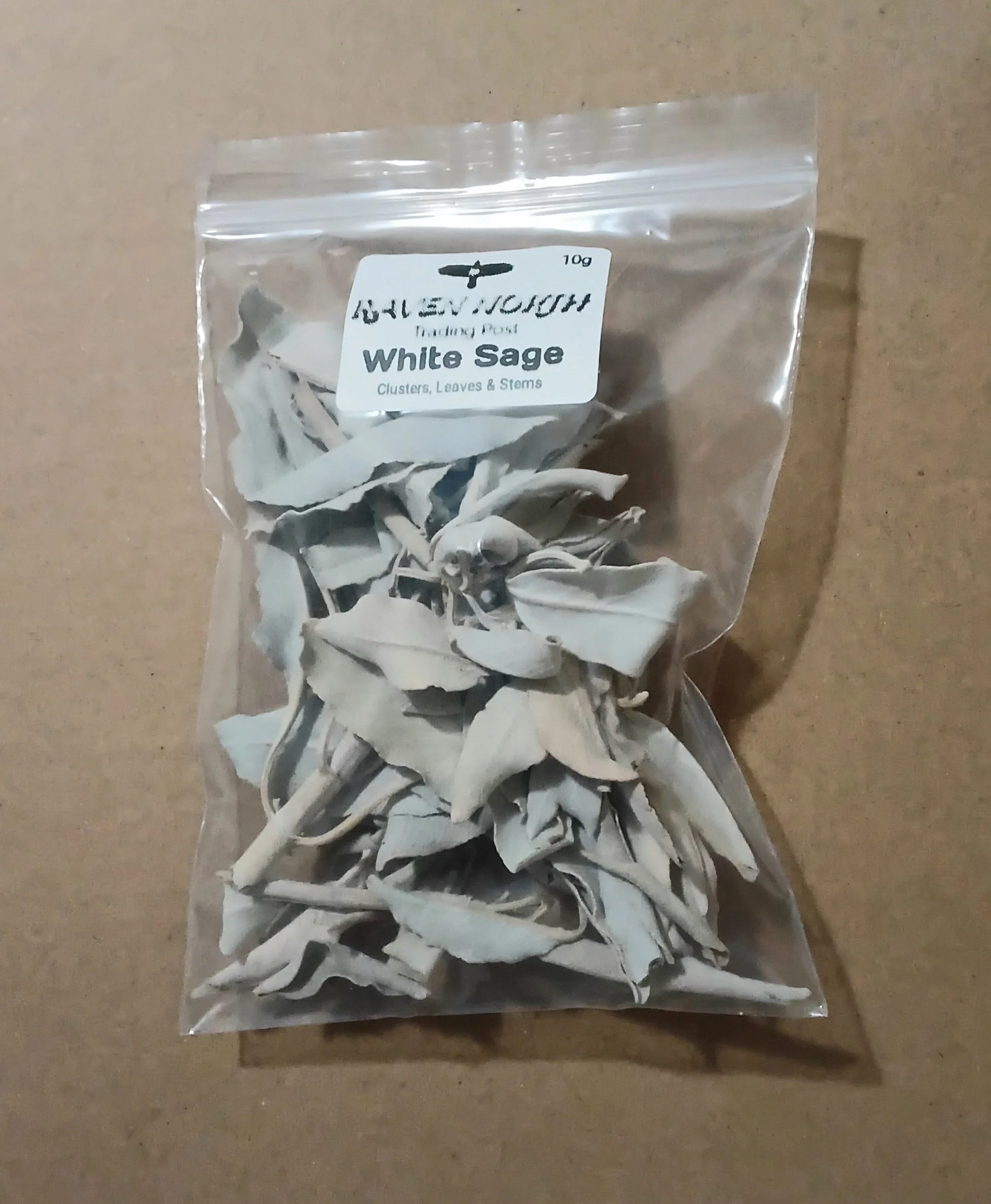 10g Pack • Dried California White Sage Clusters Leaves & Stems