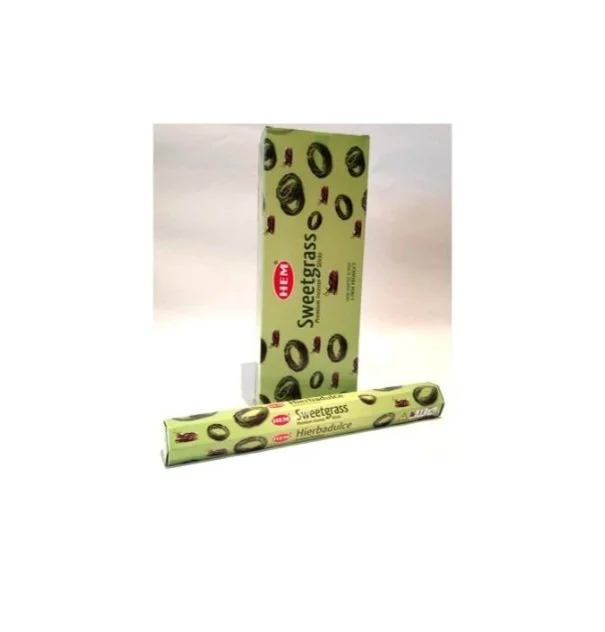HEM Sweetgrass • 1 Hex Package of 20 Sticks of Incense