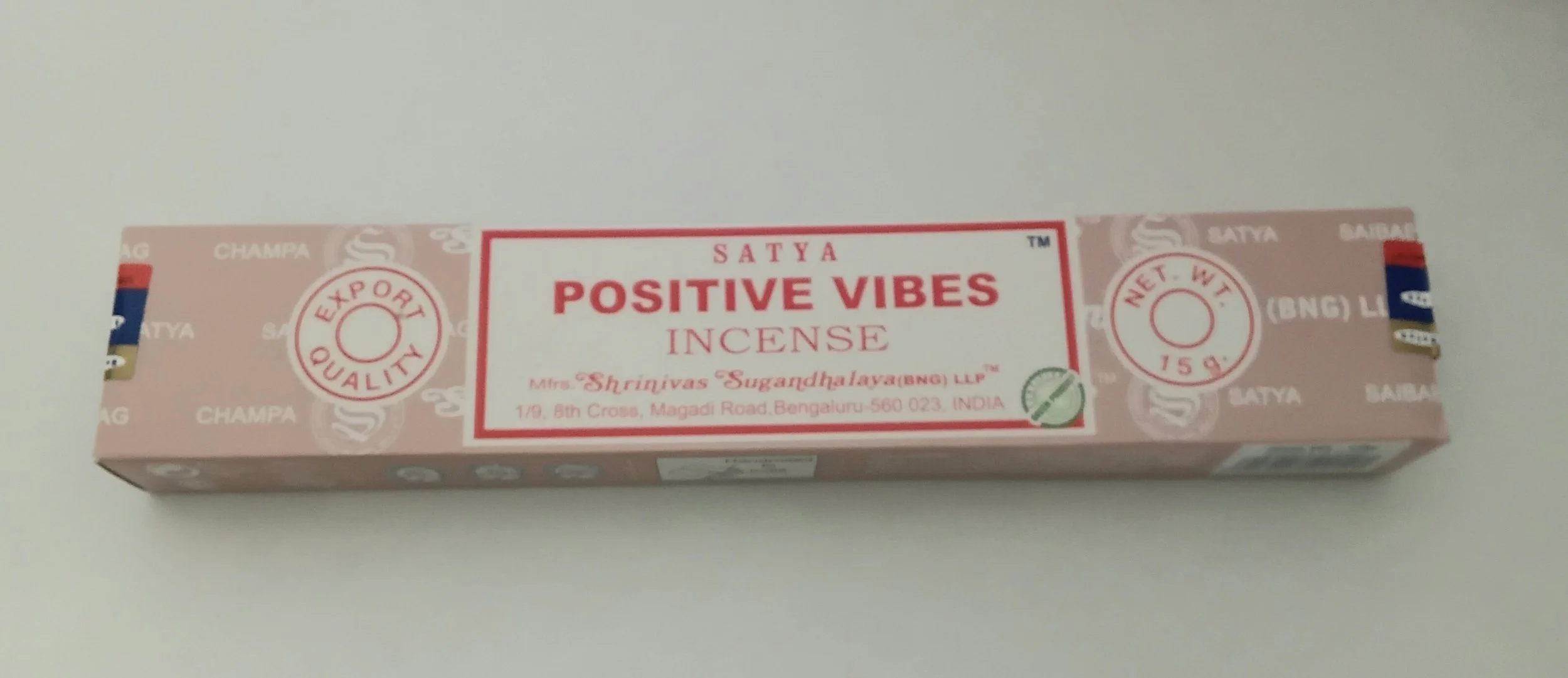 1 Sampler Incense Stick • Satya POSITIVE VIBES Incense Stick