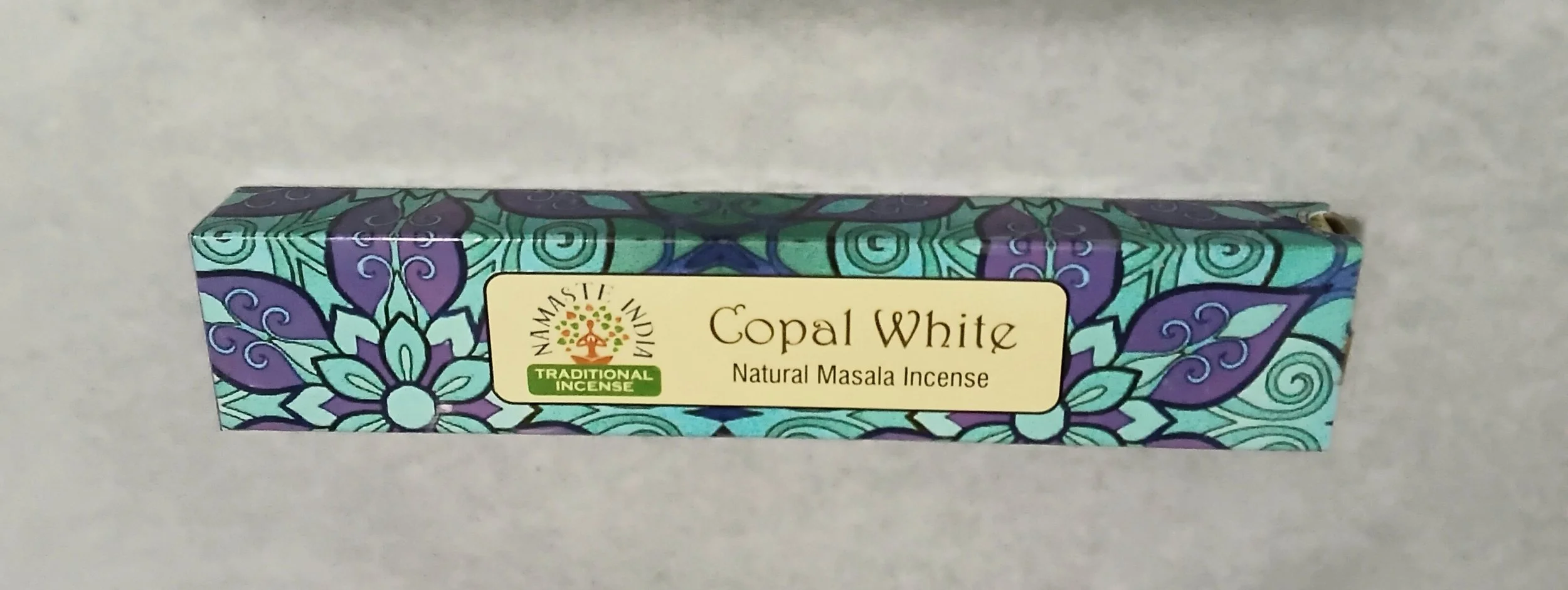 Namaste India Traditional Incense COPAL WHITE Natural Masala Incense Sticks • 15g Package
