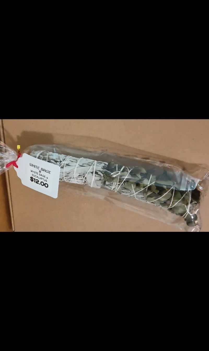 2 Pack • WHITE SAGE + WHITE SAGE & EUCALYPTUS • 4” Bundles