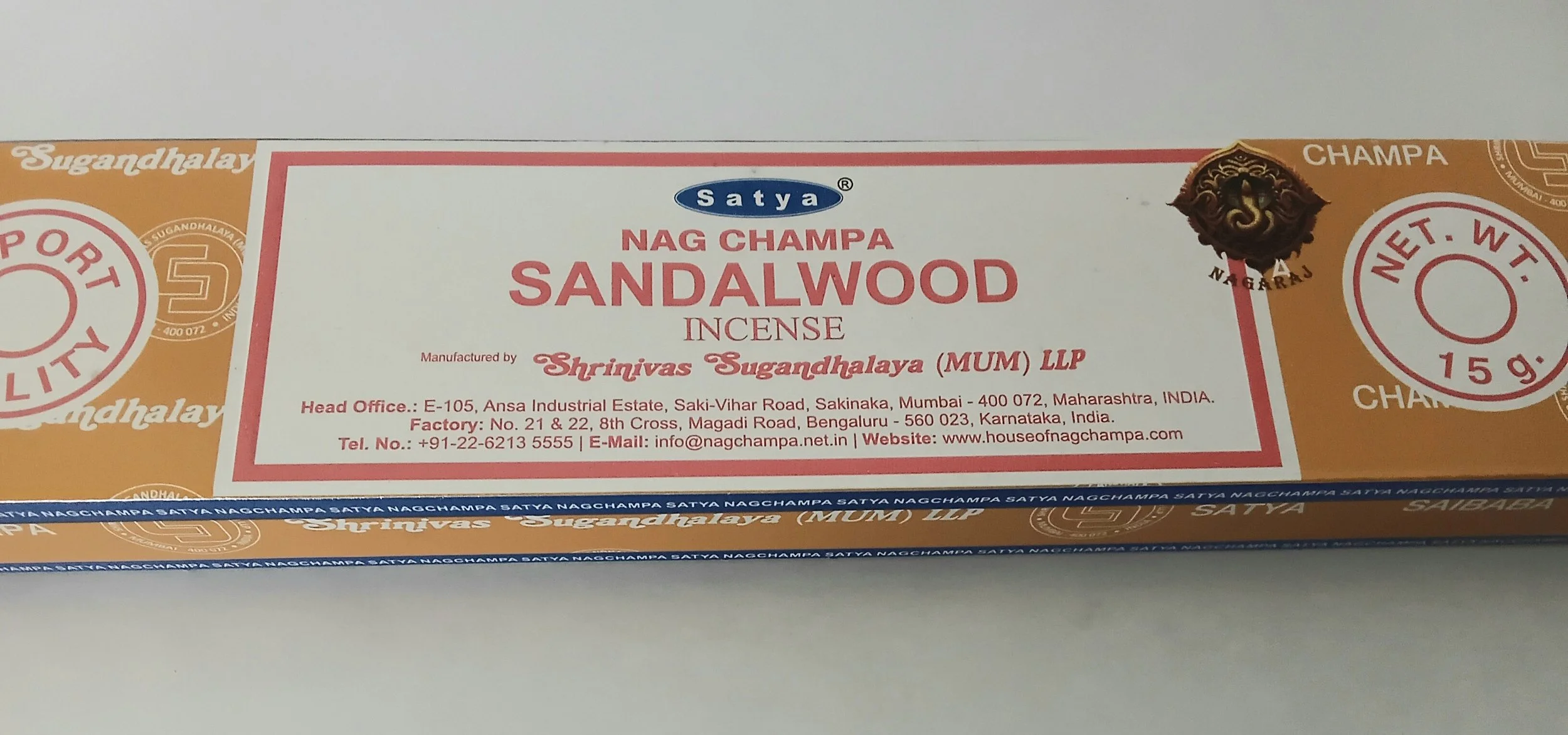 1 Sampler Incense Stick • Satya SANDALWOOD Incense Stick