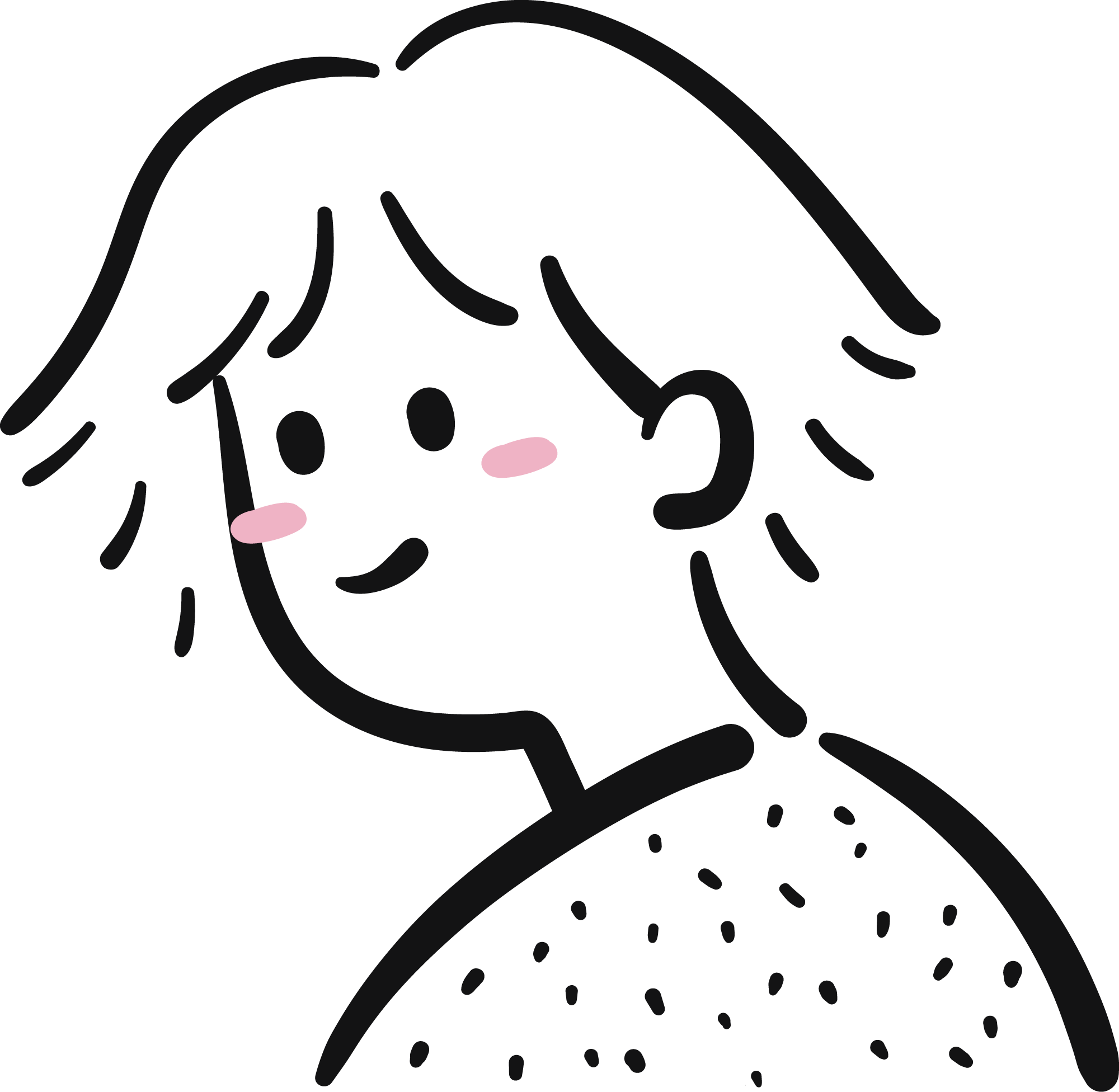 Illustration representing emotional challenges, mental health recovery and personal growth.