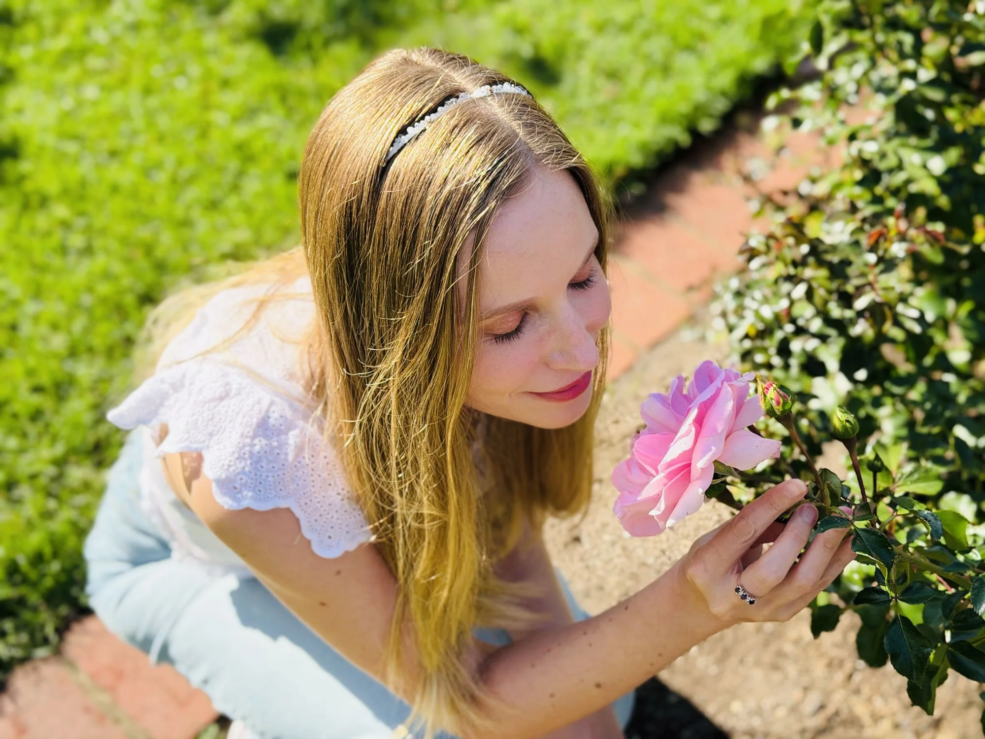 Woman reconnecting with nature, wellbeing and personal growth during her recovery journey.