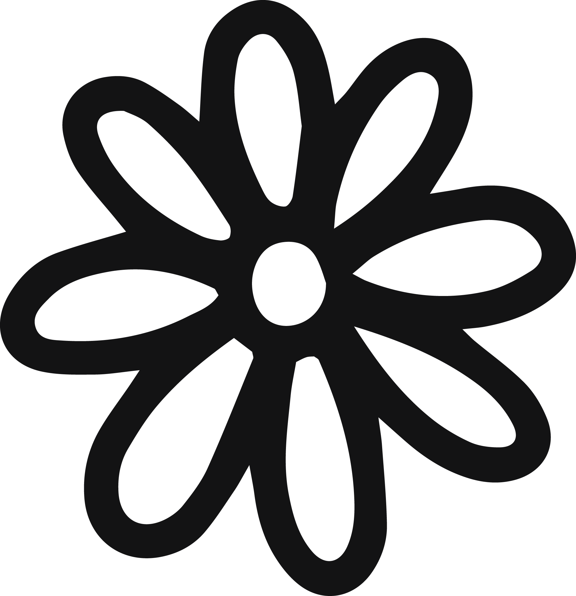 Hand-drawn flower illustration representing growth, healing and new beginnings.