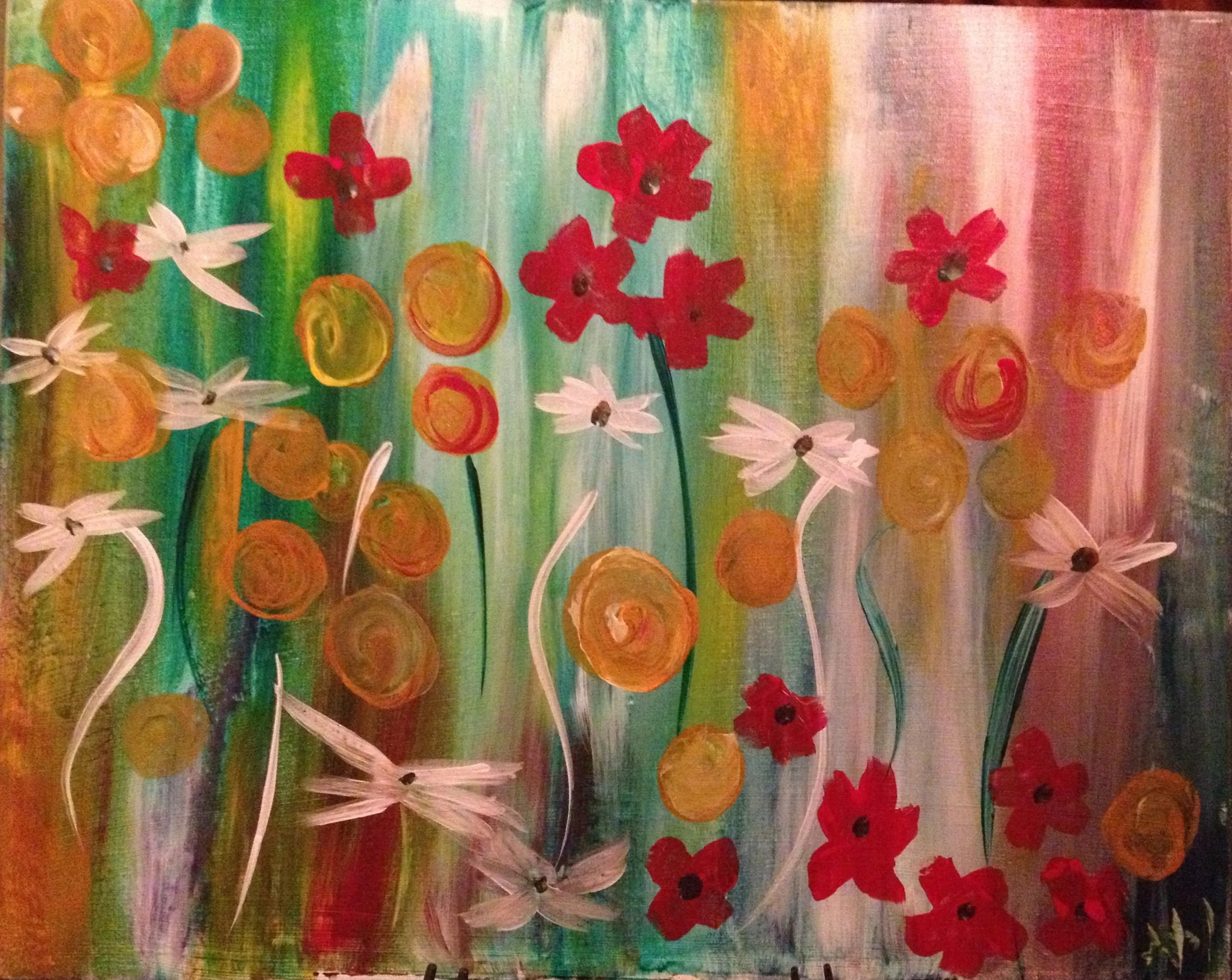 Original Floral Serenity Acrylic Painting - 16x24