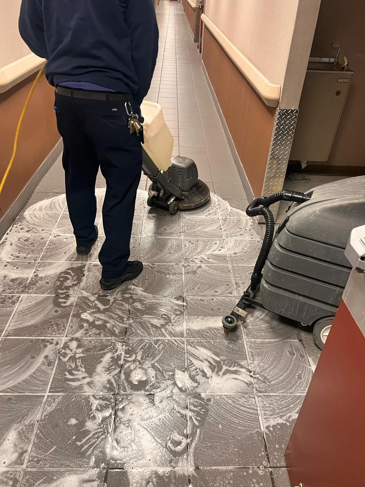 FLOOR STRIPPING, WAXING, & POLISHING