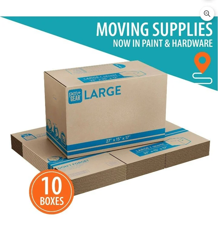 Pen+Gear Large Moving Boxes - Pack of 10