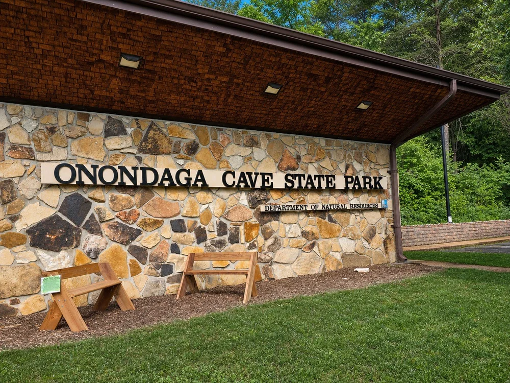 Onondaga Cave State Park visitor center near Leasburg, Missouri.