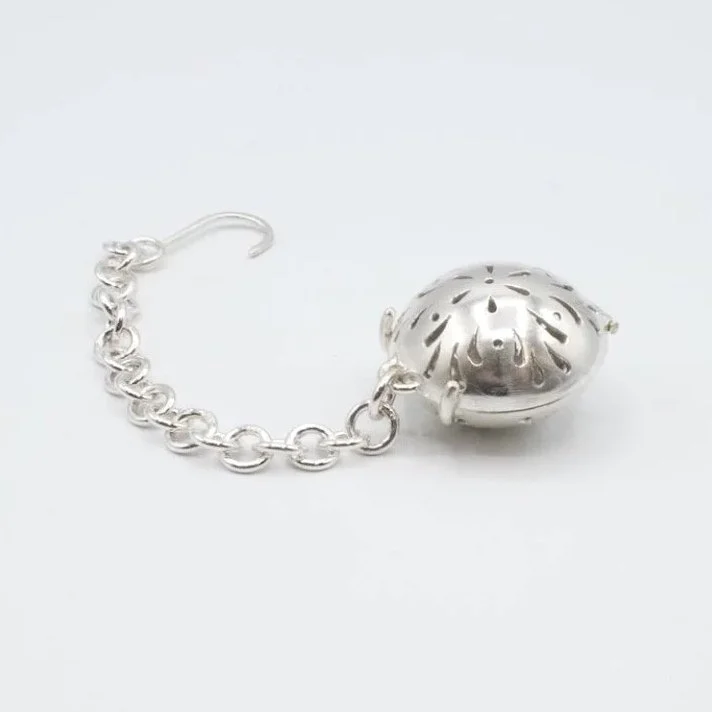 Tea Infuser, Silver, .75”H x 1.25”D x 5.5”W, 2024