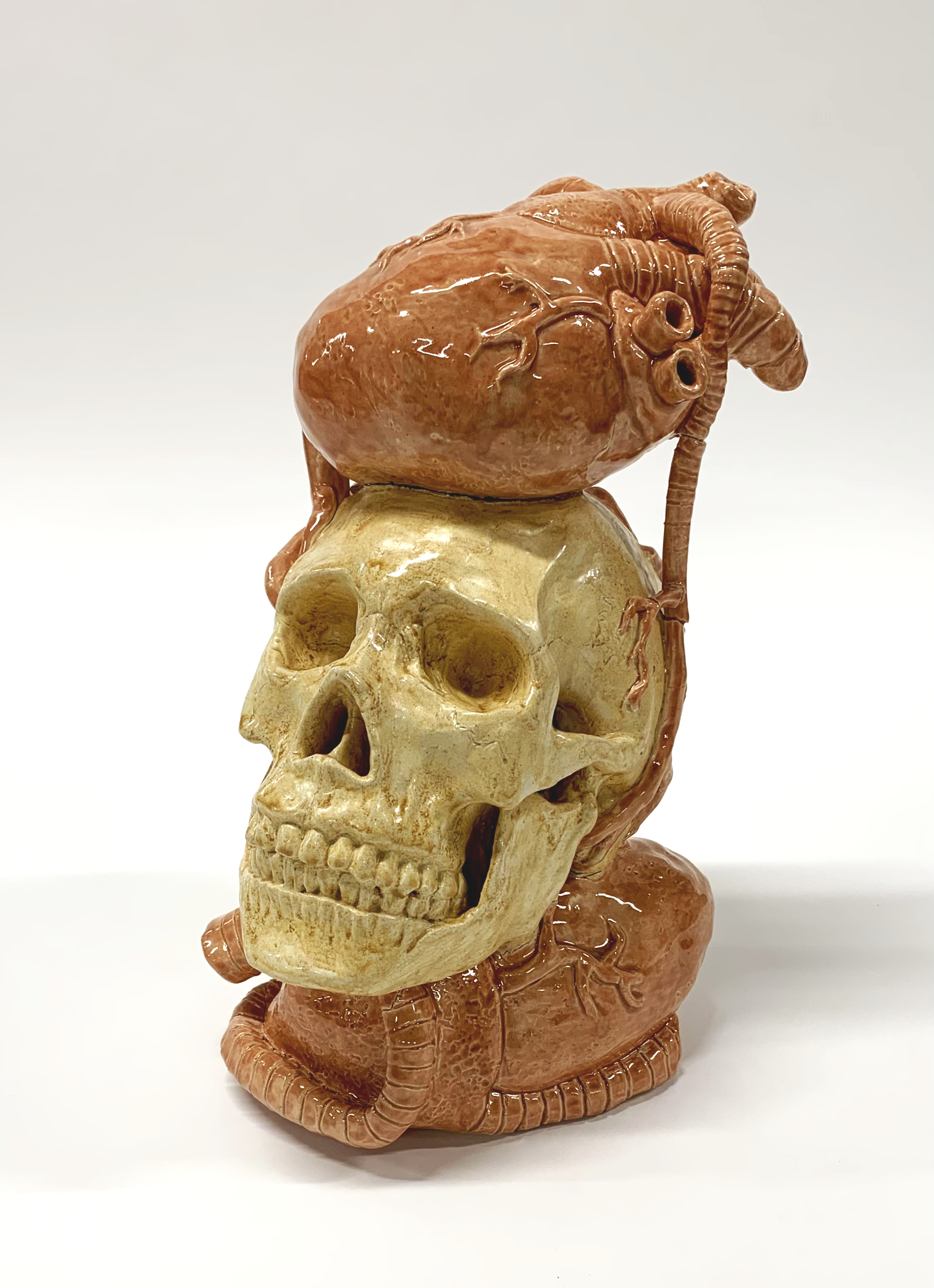 Rock and a Hard Place, Glazed Stoneware, 13"H x 6"W x 8"D, 2022