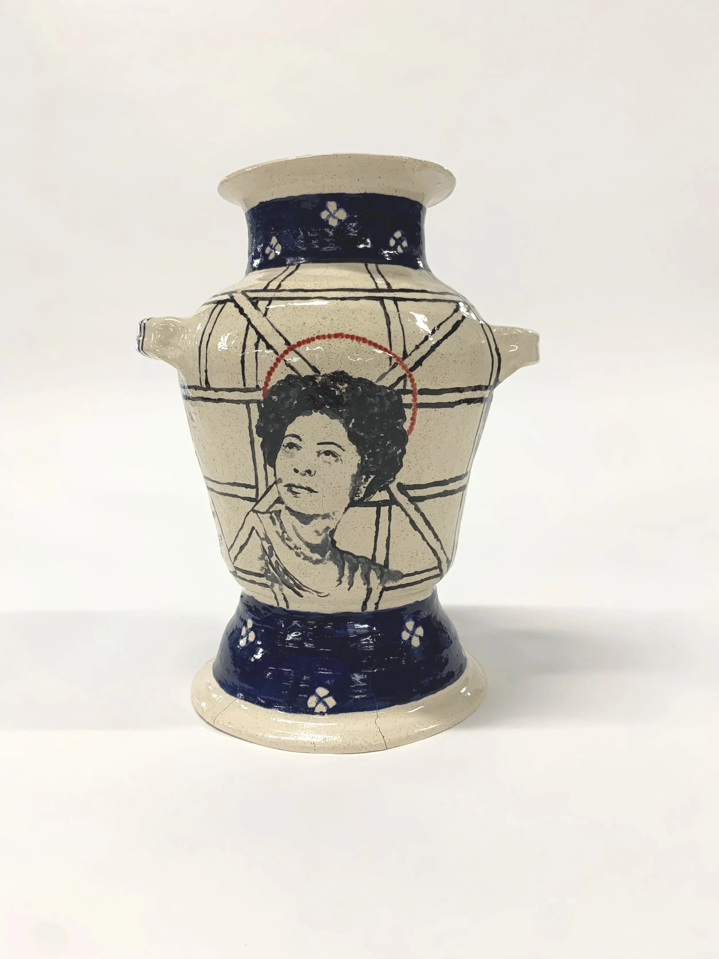 Daisy Bates, Glazed Stoneware, 11.5"H x 9"W x 7.5"D, 2023