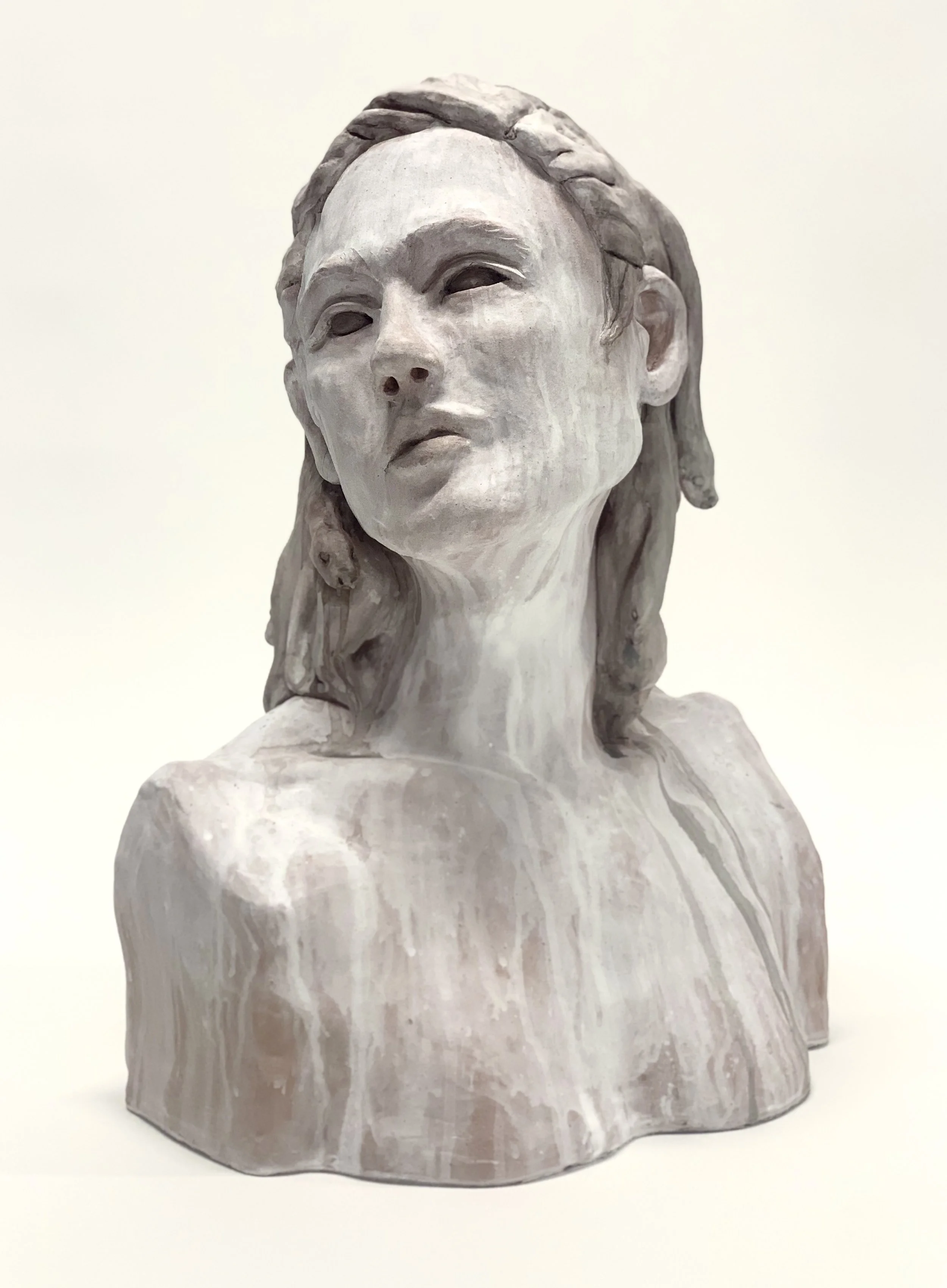 Medusa, Painted Earthenware, 18"H x 9"W x 12.5"D, 2022