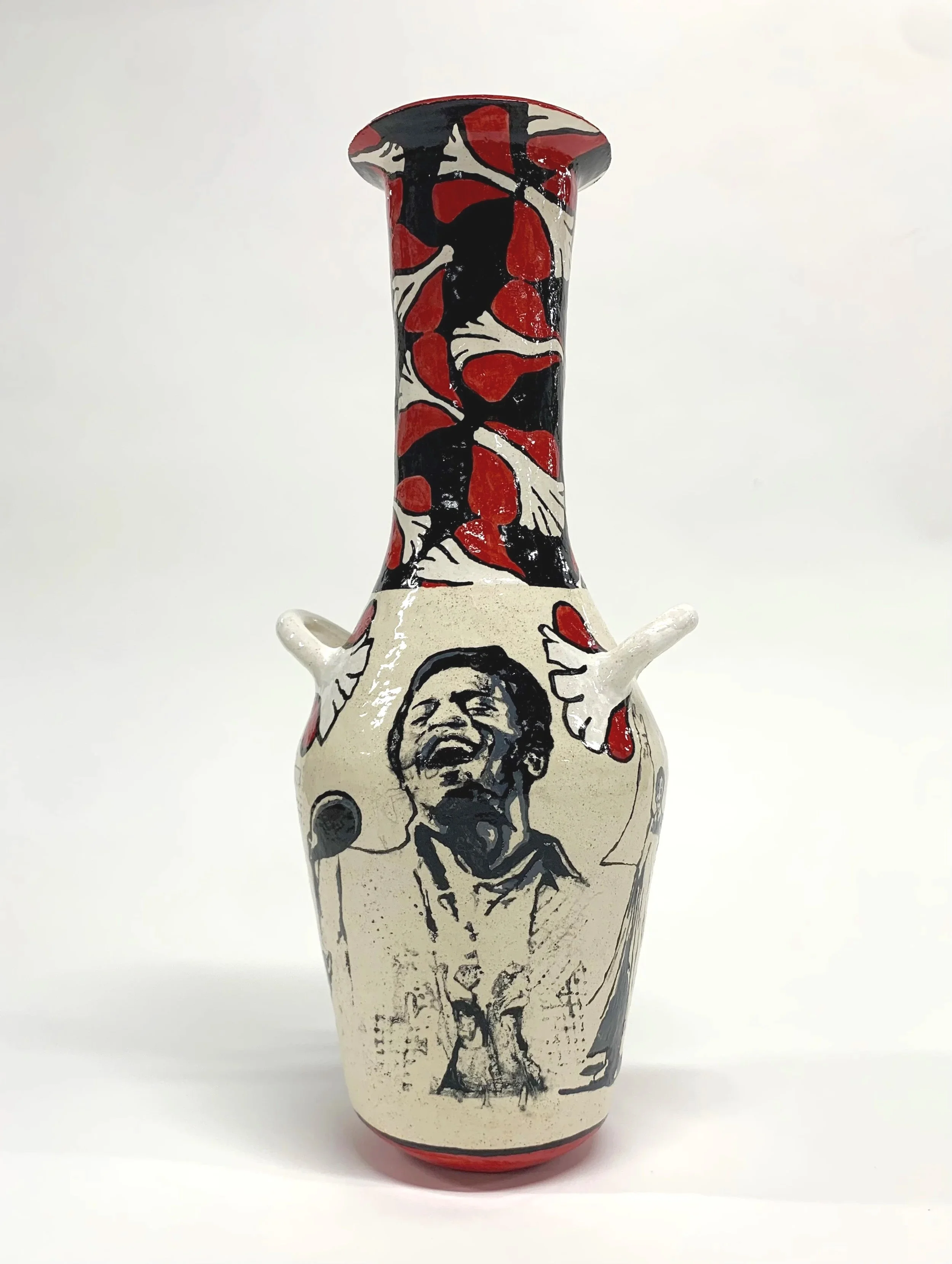 Rev. Al Green, Glazed Stoneware, 19"H x 8"W x 7"D, 2023