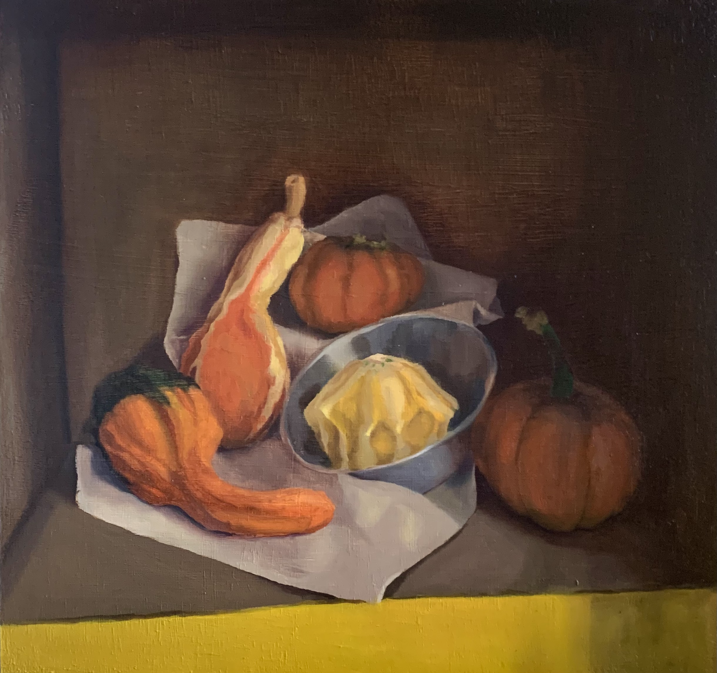 Harvest, Oil on Panel, 14"H x 14.75"W, 2021