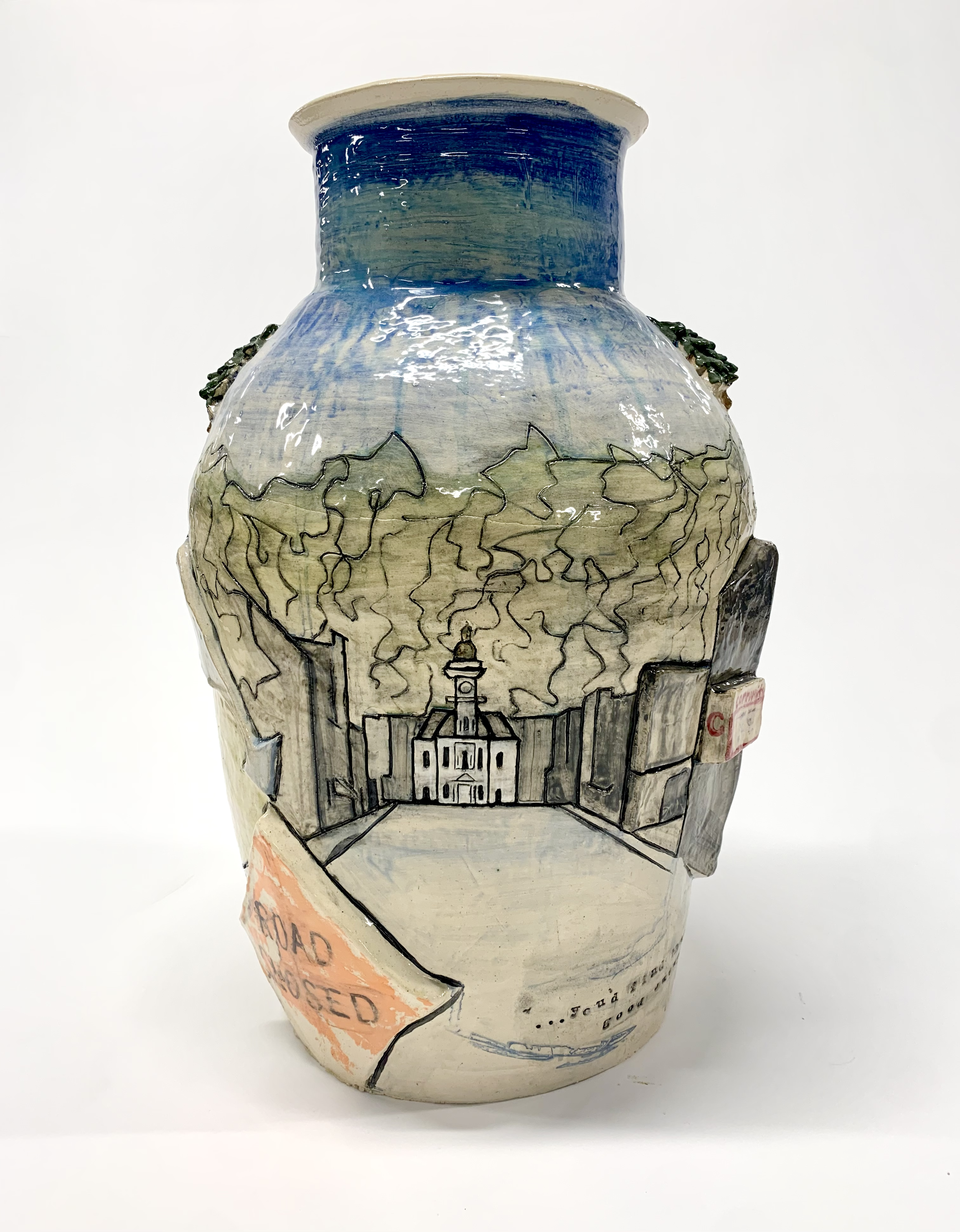 Century Vase: Pine Bluff, Glazed Stoneware, 20"H x 13"W x 12"D, 2021