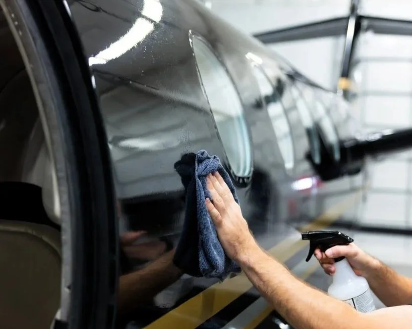 aircraft exterior detailing private jet Orange County California Brightwing Aviation Detailing