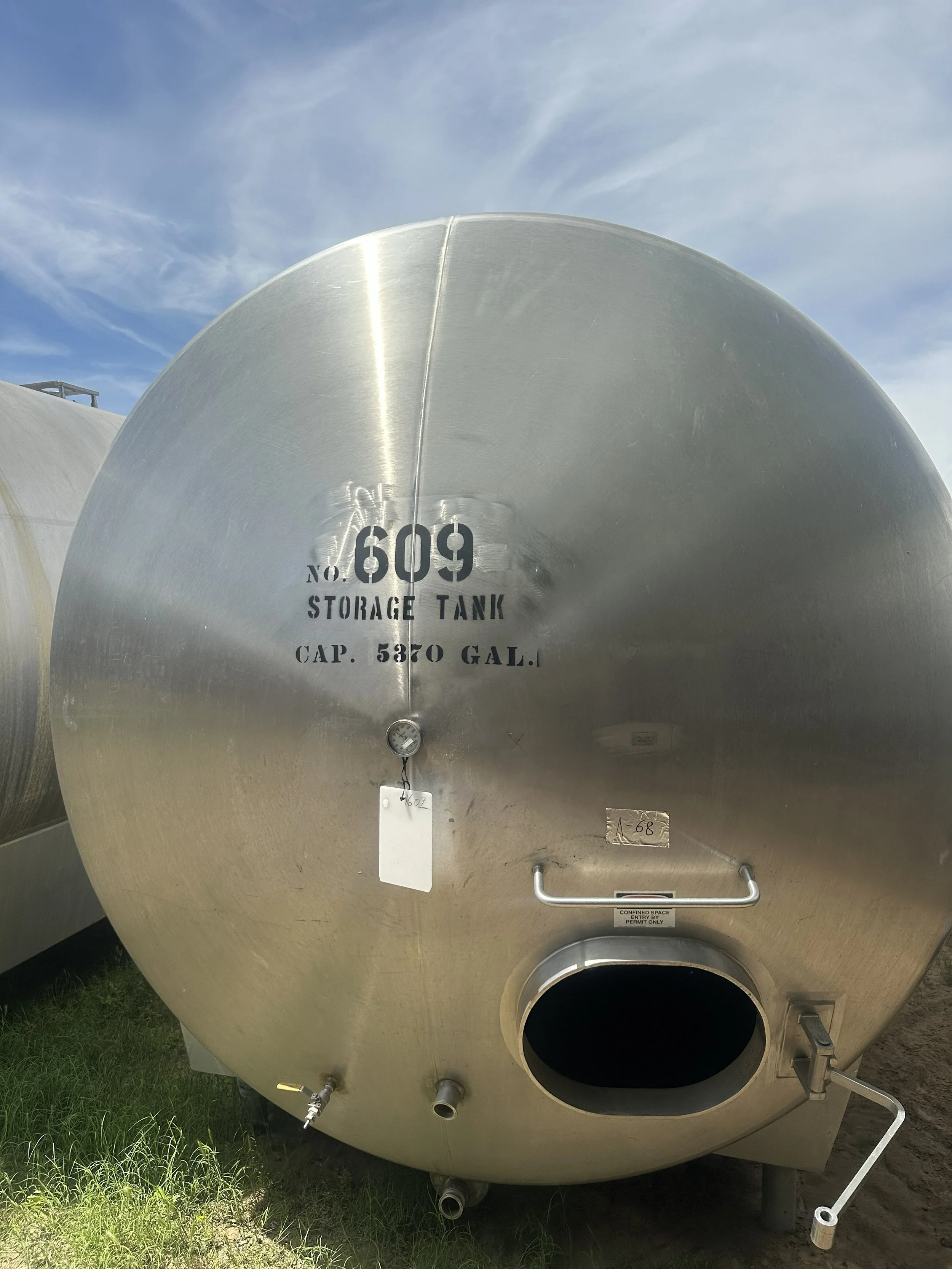 A68 2026 stainless 5,300 gallons food grade/ wine tank