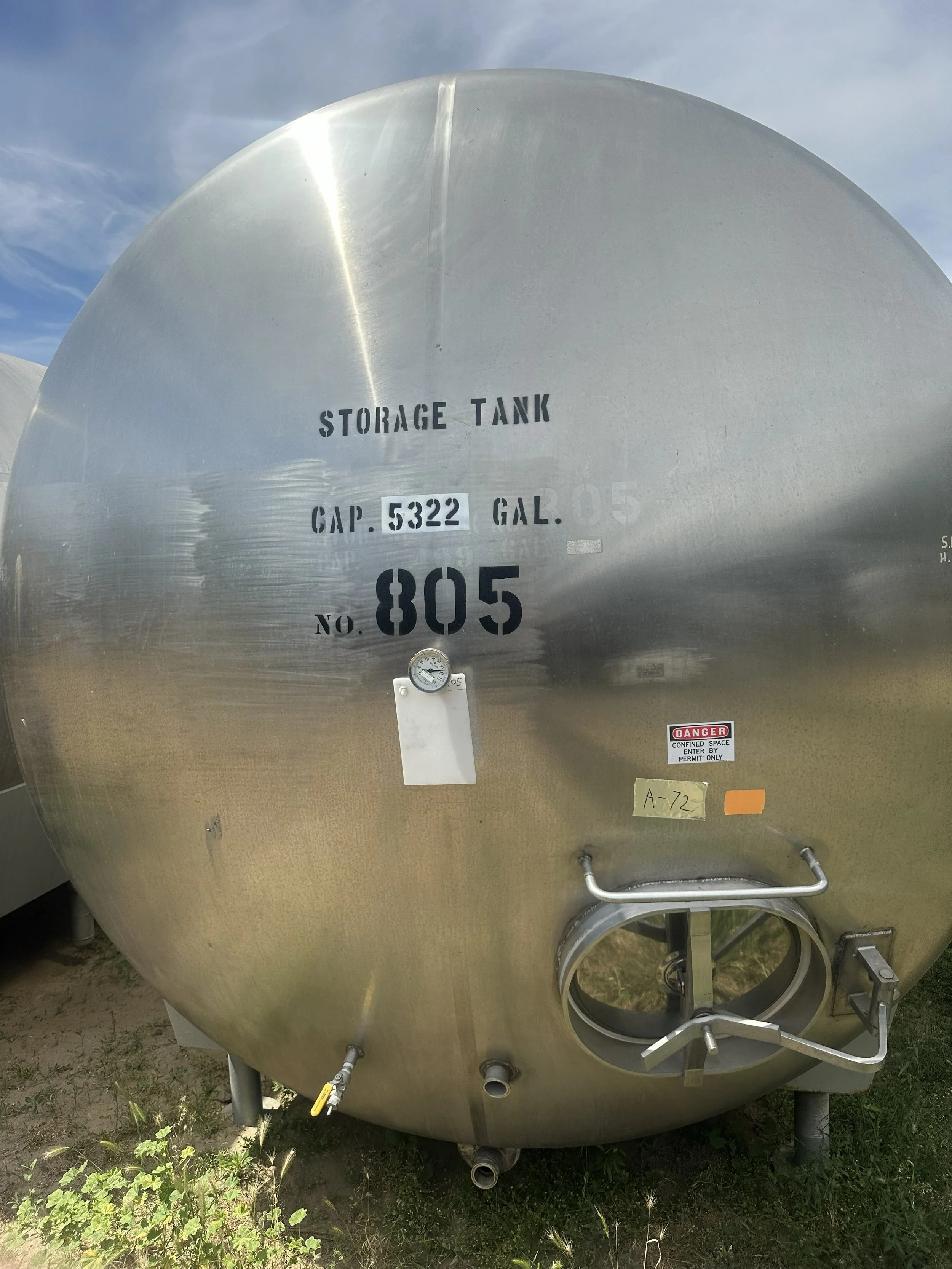 A72 2026 stainless 5,300 gallons food grade/ wine tank