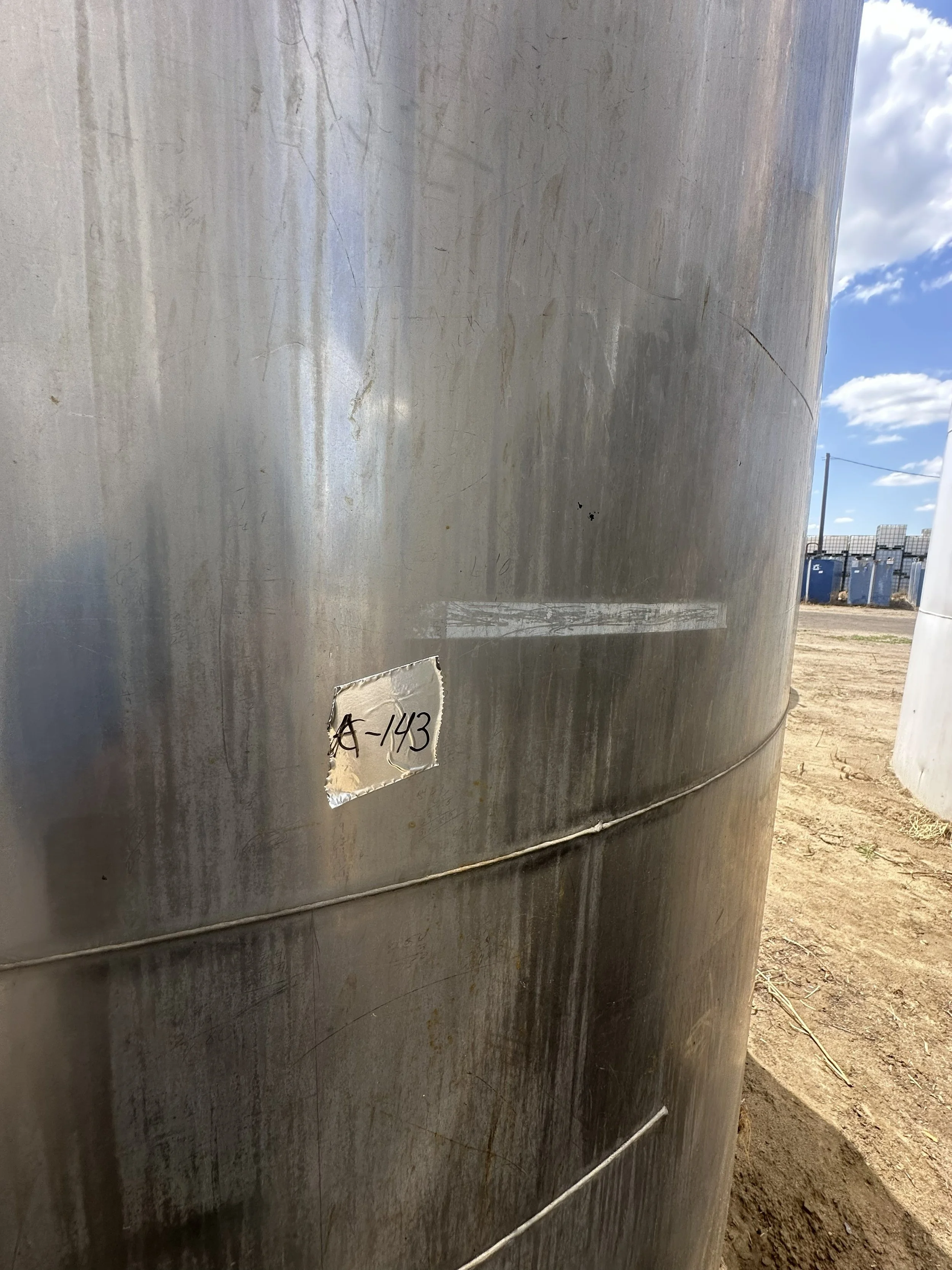 A143 2026 stainless  5,000 gallons process tank