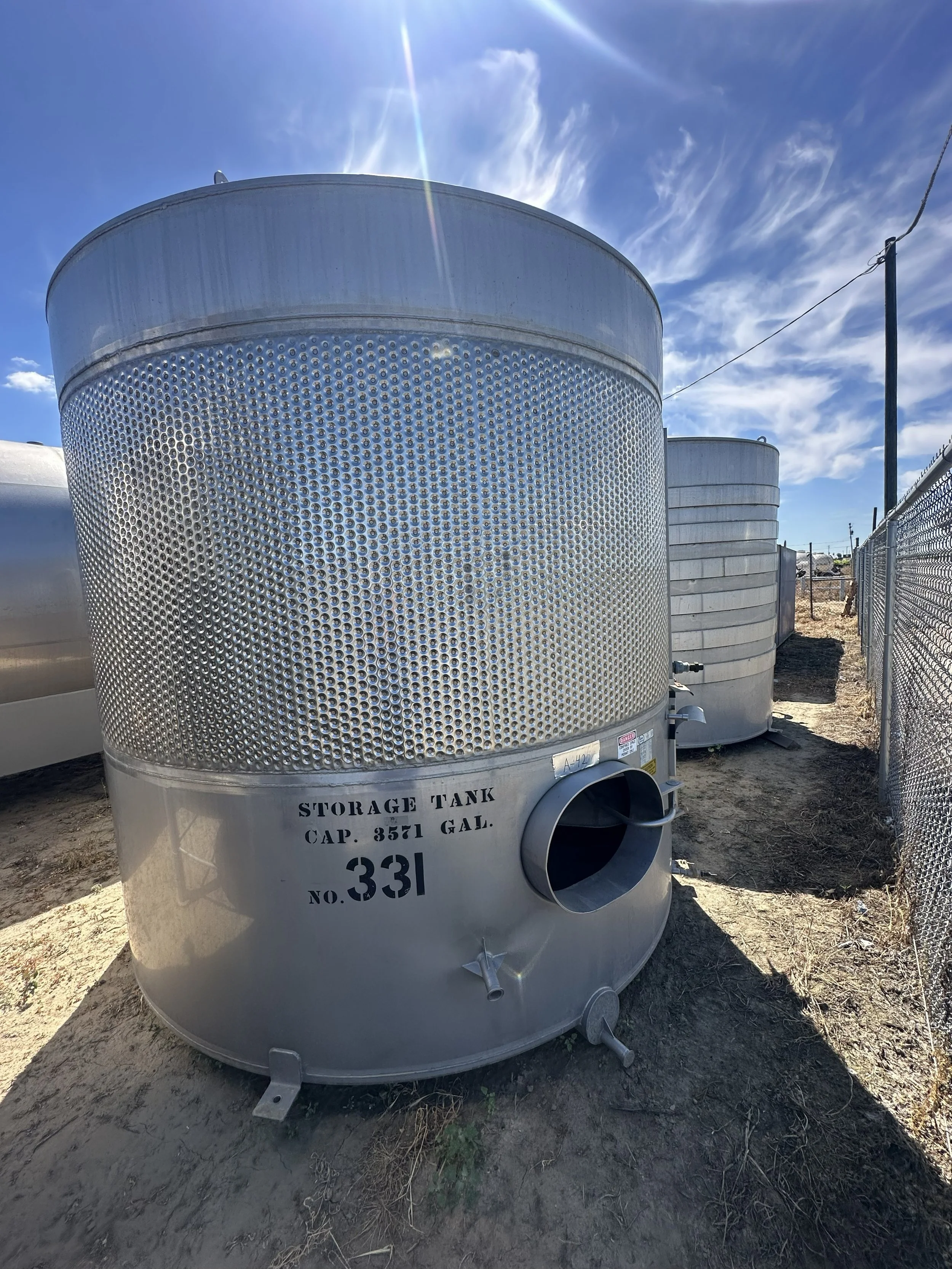 A42 2026 stainless 3500 gallons food grade with dimple jackets