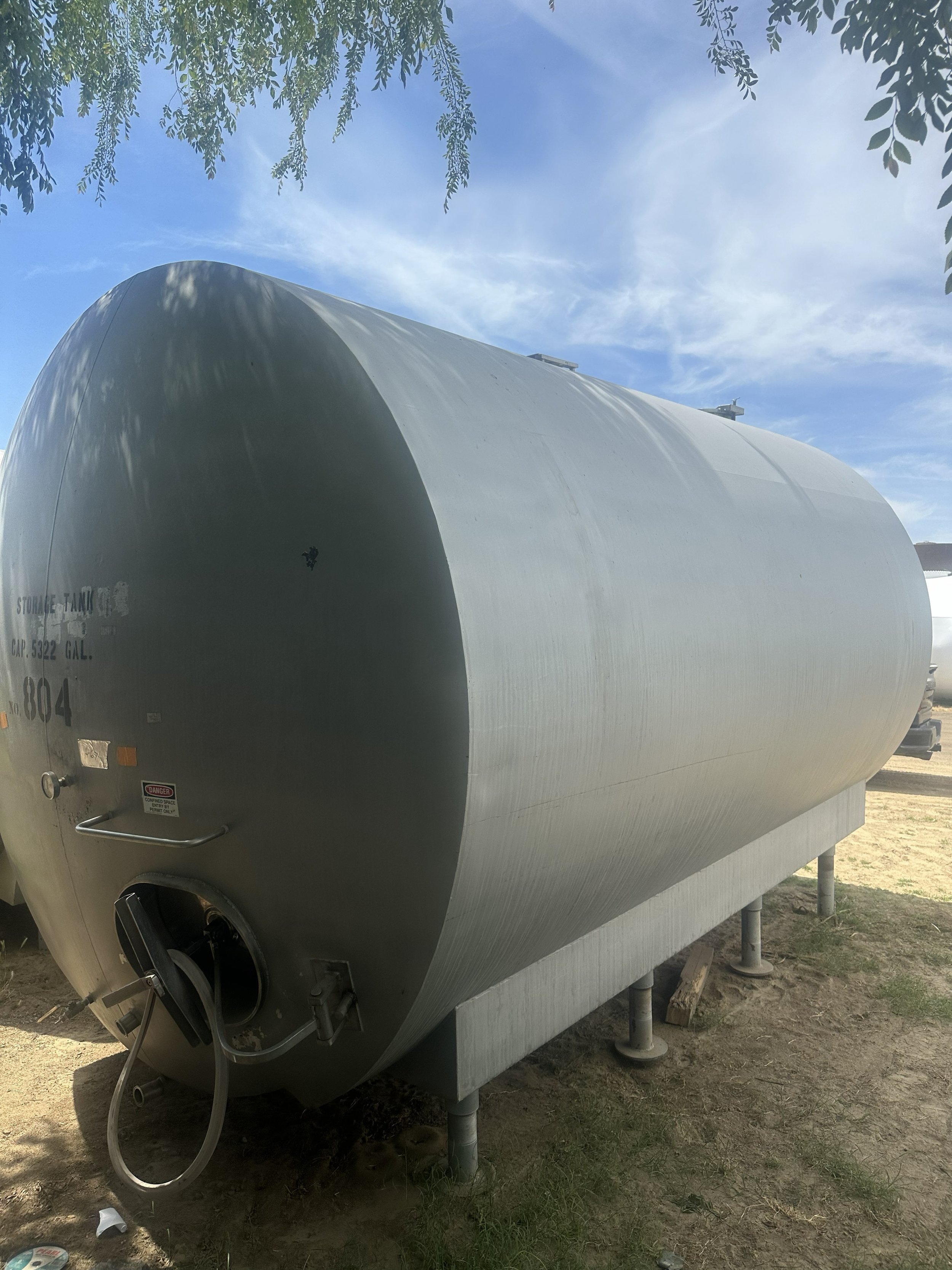 A67 2026 stainless 5,322 gallons food grade/ wine tank, insulated
