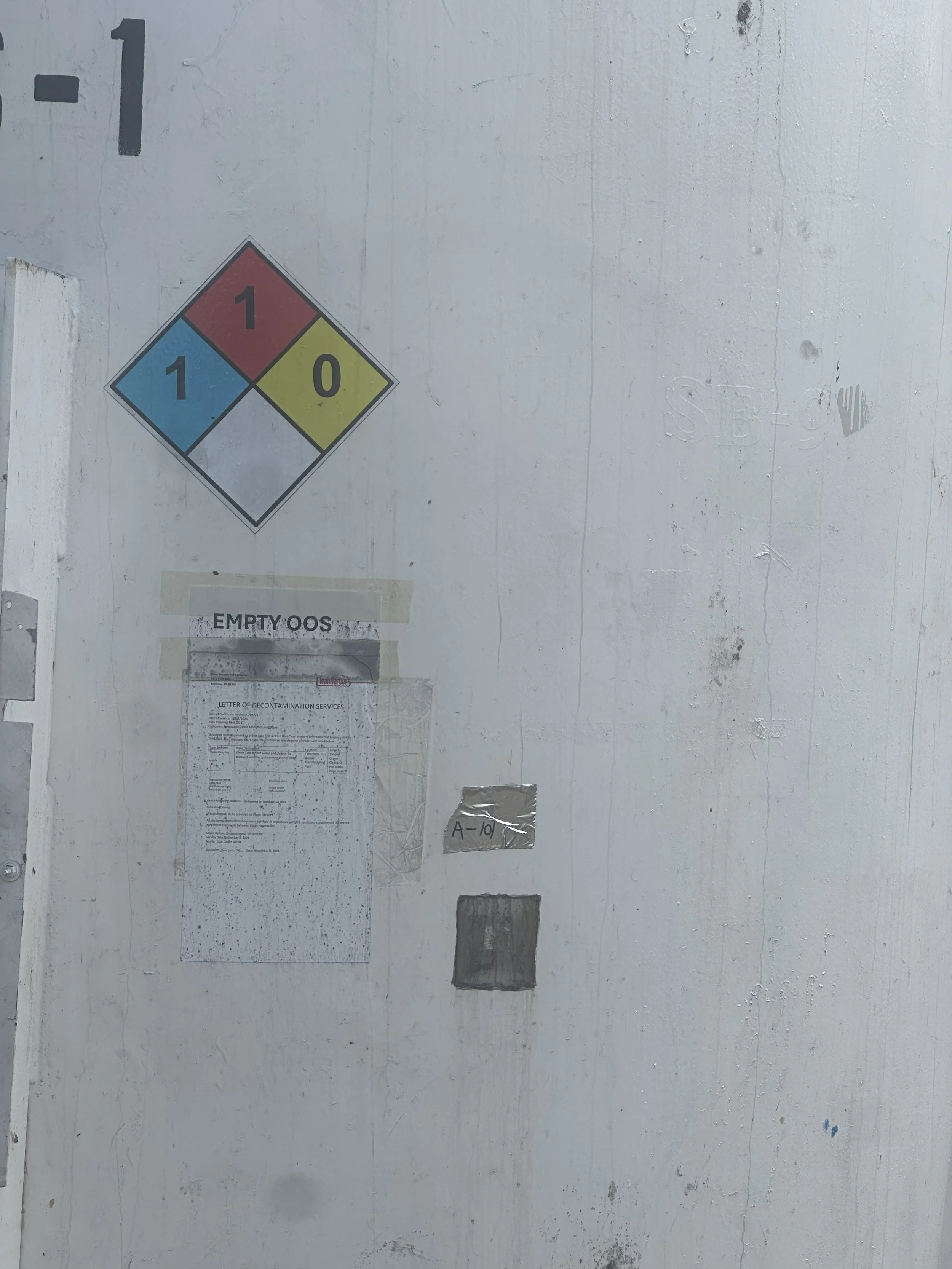 A101 2026 5000 gallon lube/oil tank