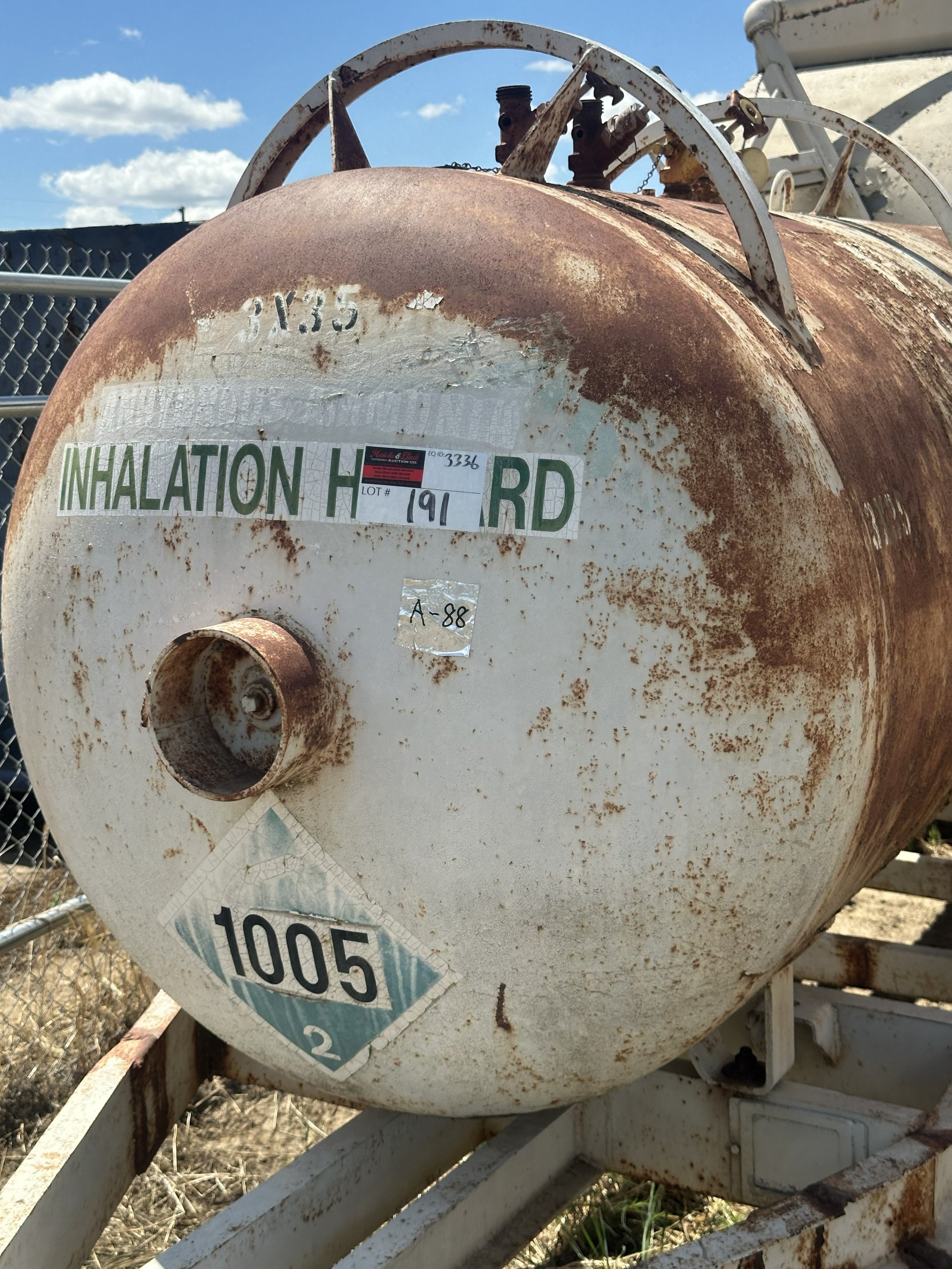 A88 2026 1,000 gallons anhydrous ammonia pressure vessel