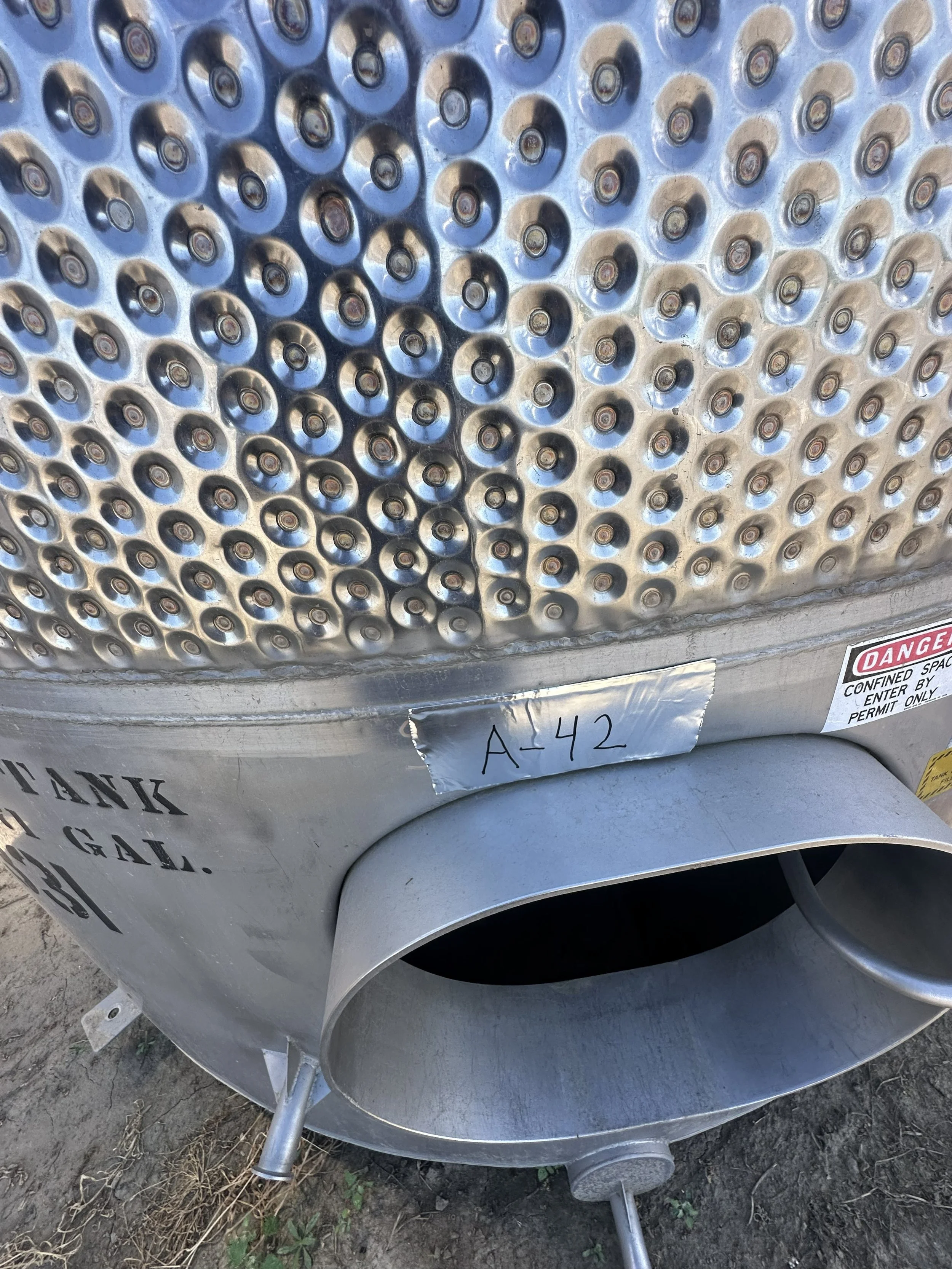 A42 2026 stainless 3500 gallons food grade with dimple jackets